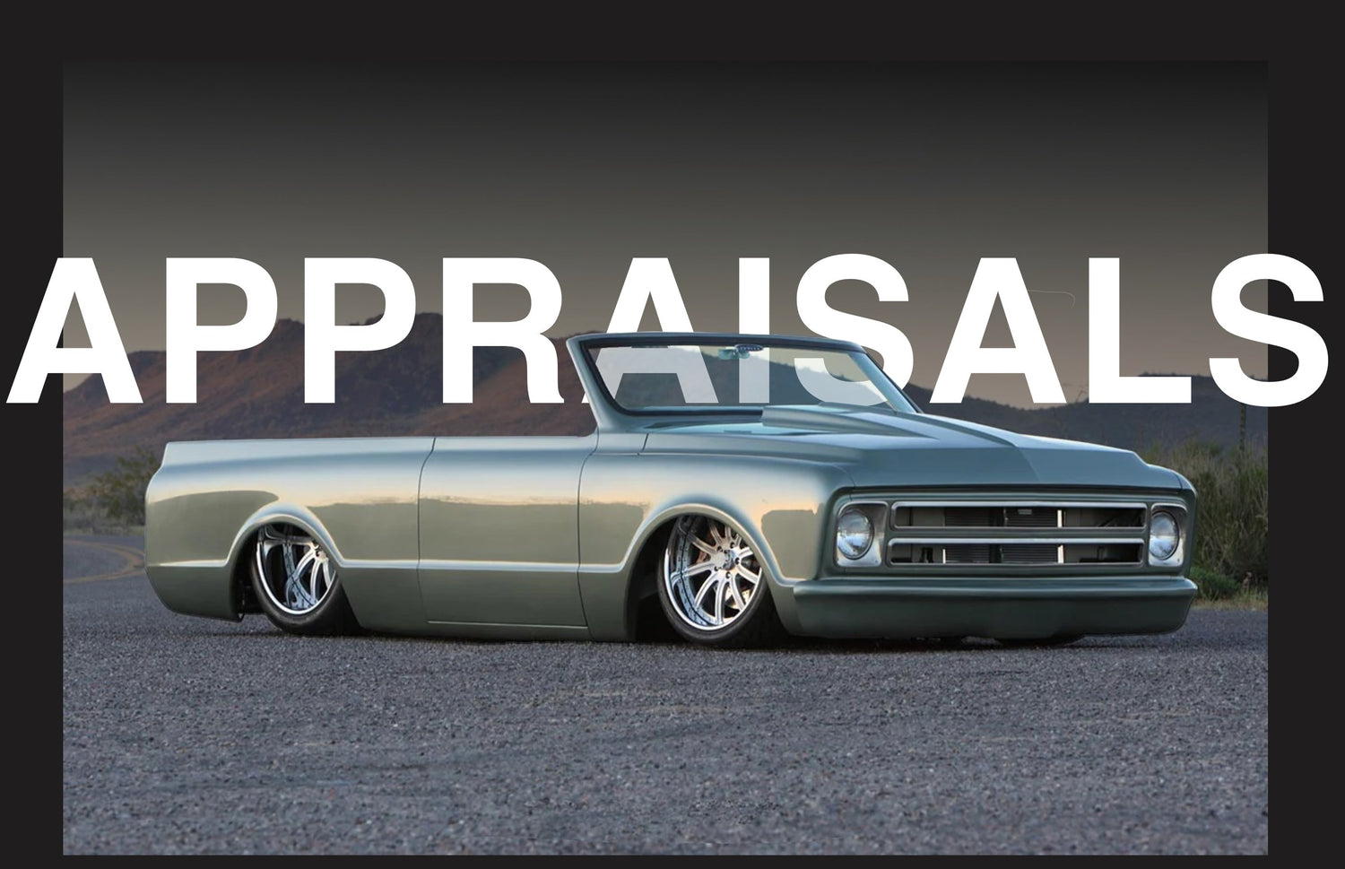 Infographic showing the certified vehicle appraisal process including scheduling, inspection, market research, and final report by Fesler Appraisals in partnership with Auto Appraisal Network