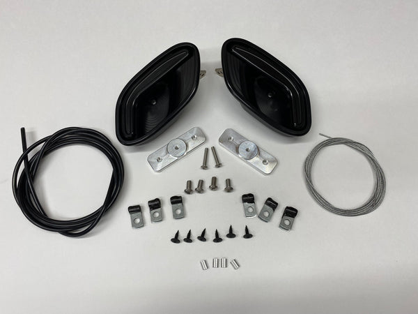 Fesler Billet Interior Door Handles — 6061-T6, Delrin® Bushings, Universal Cable Kit