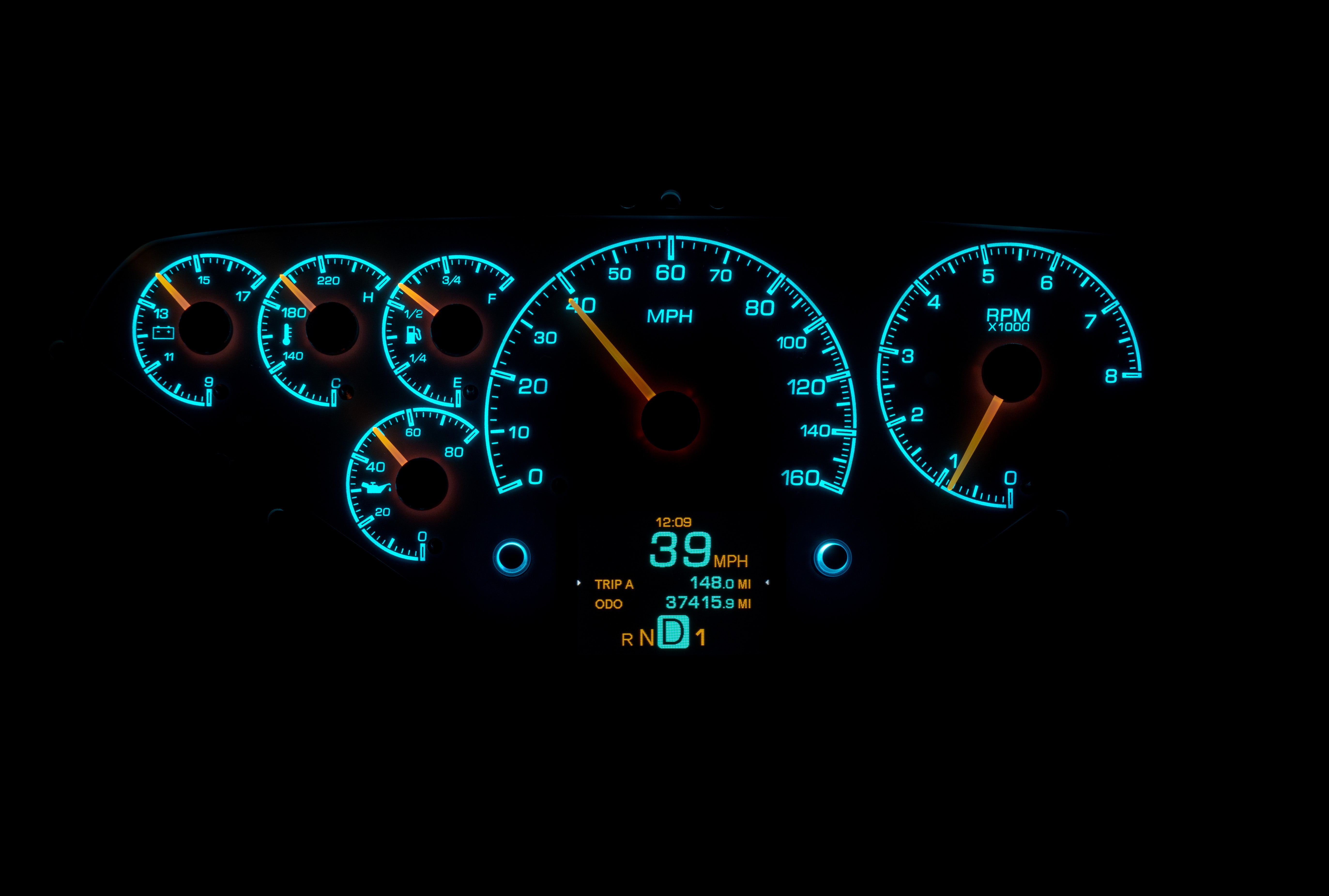Dakota Digital HDX-55C-PU — 1955–1959 Chevy/GMC Truck HDX Instrument System