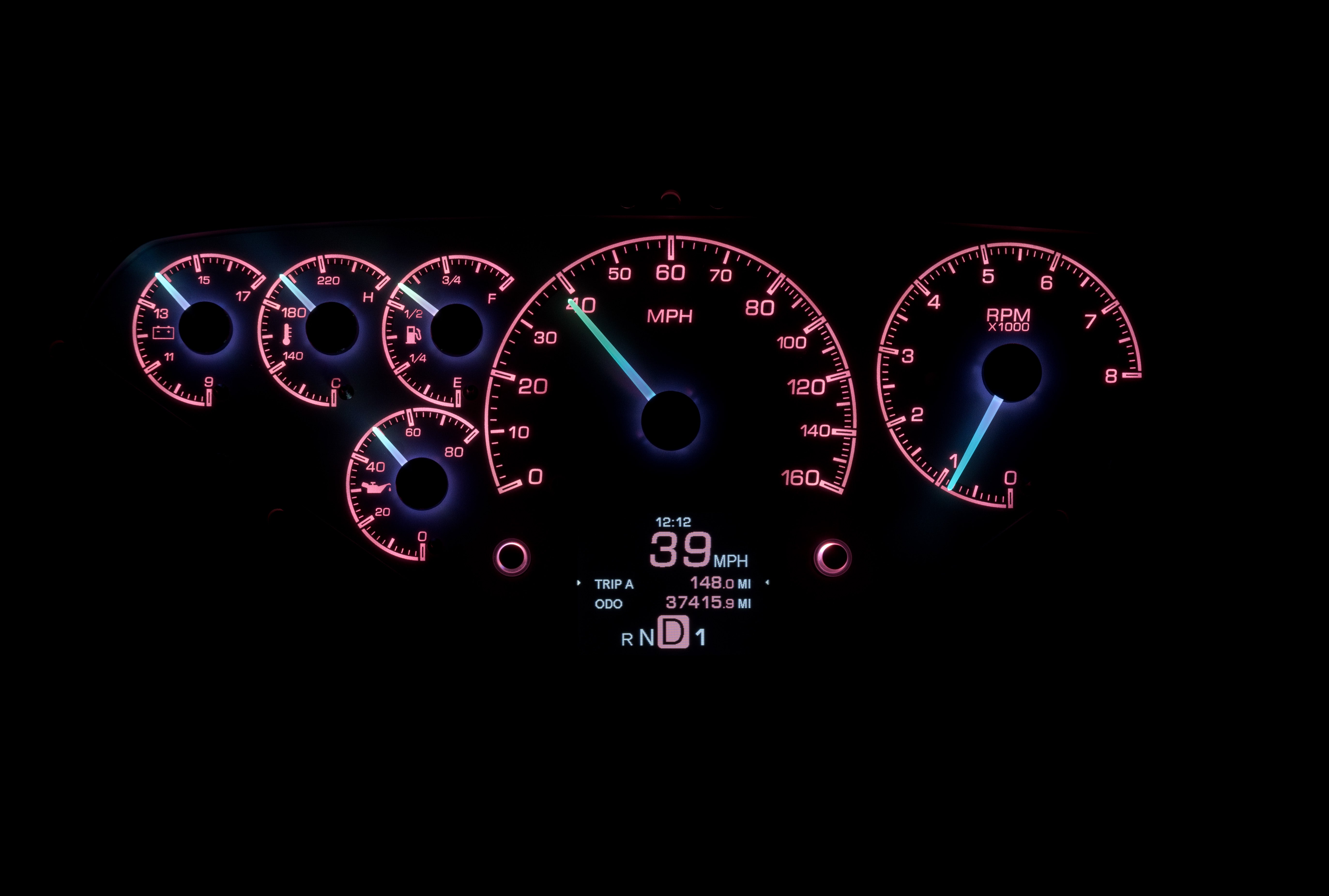 Dakota Digital HDX-55C-PU — 1955–1959 Chevy/GMC Truck HDX Instrument System