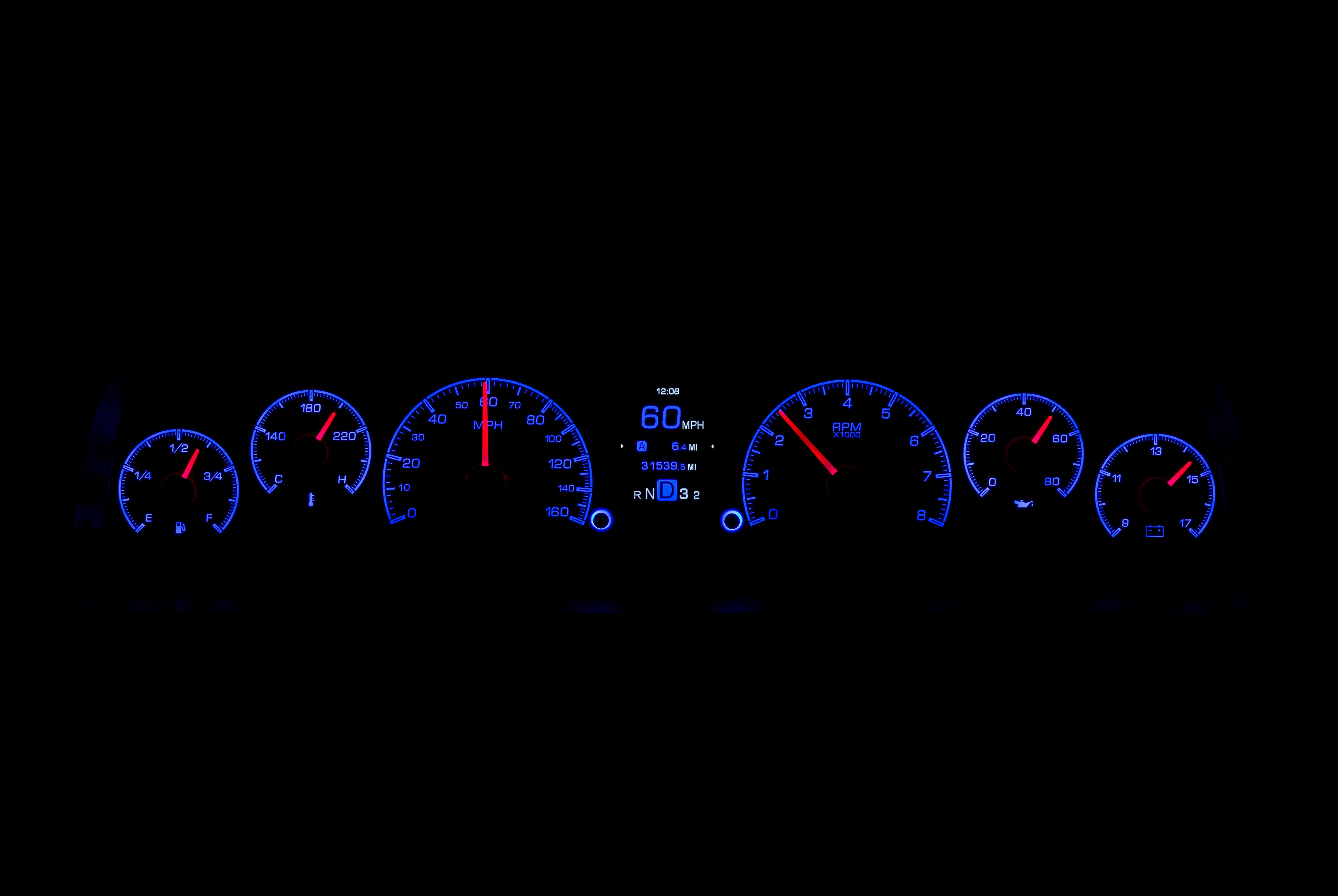 Dakota Digital HDX-60C-PU — 1960–1963 Chevy/GMC Truck HDX Instrument System