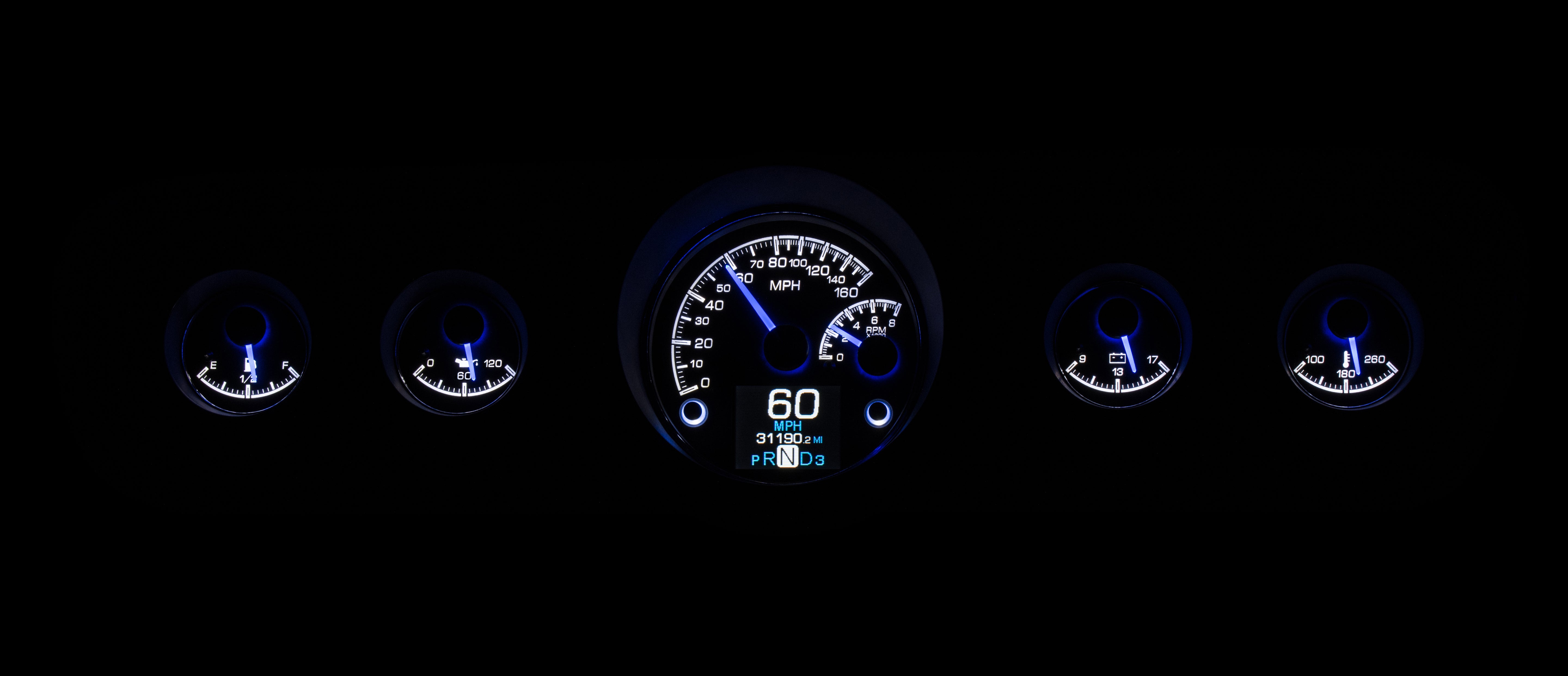 Dakota Digital HDX-65F-MUS — 1964.5–1966 Ford Mustang HDX Instrument System