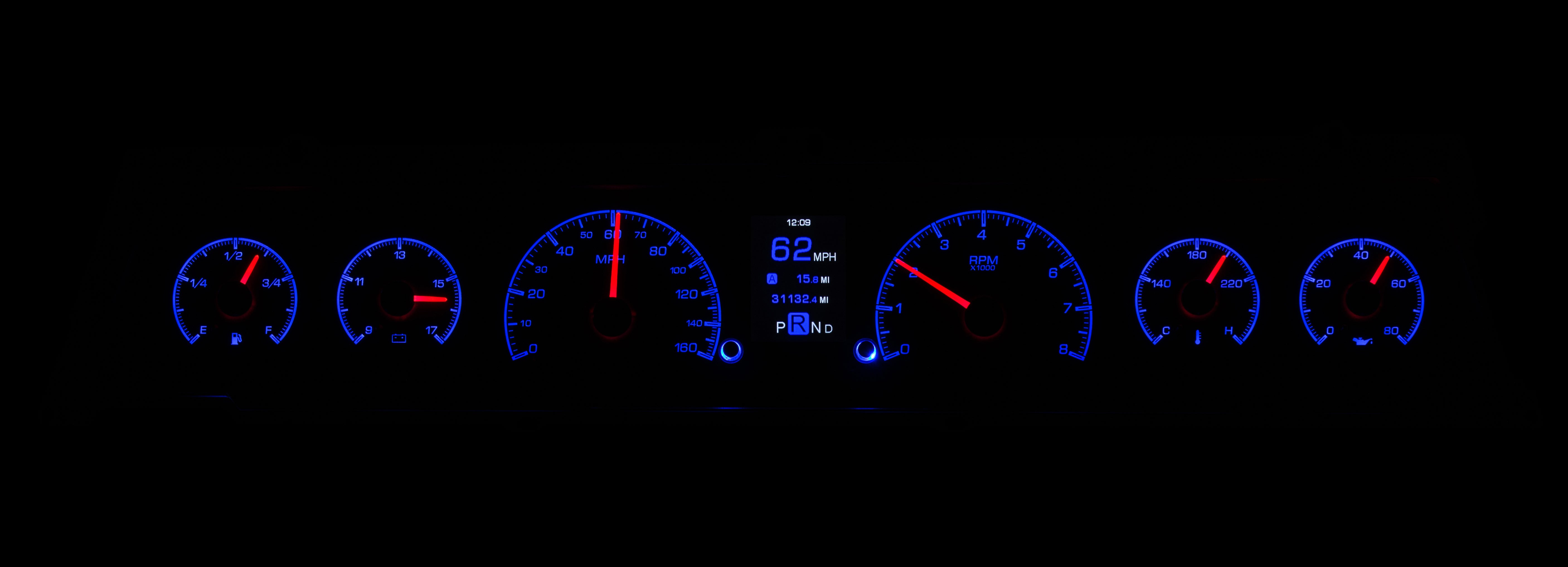 Dakota Digital HDX-66C-CVL — 1966–67 Chevy Chevelle/El Camino Chevelle/El Camino HDX Instruments