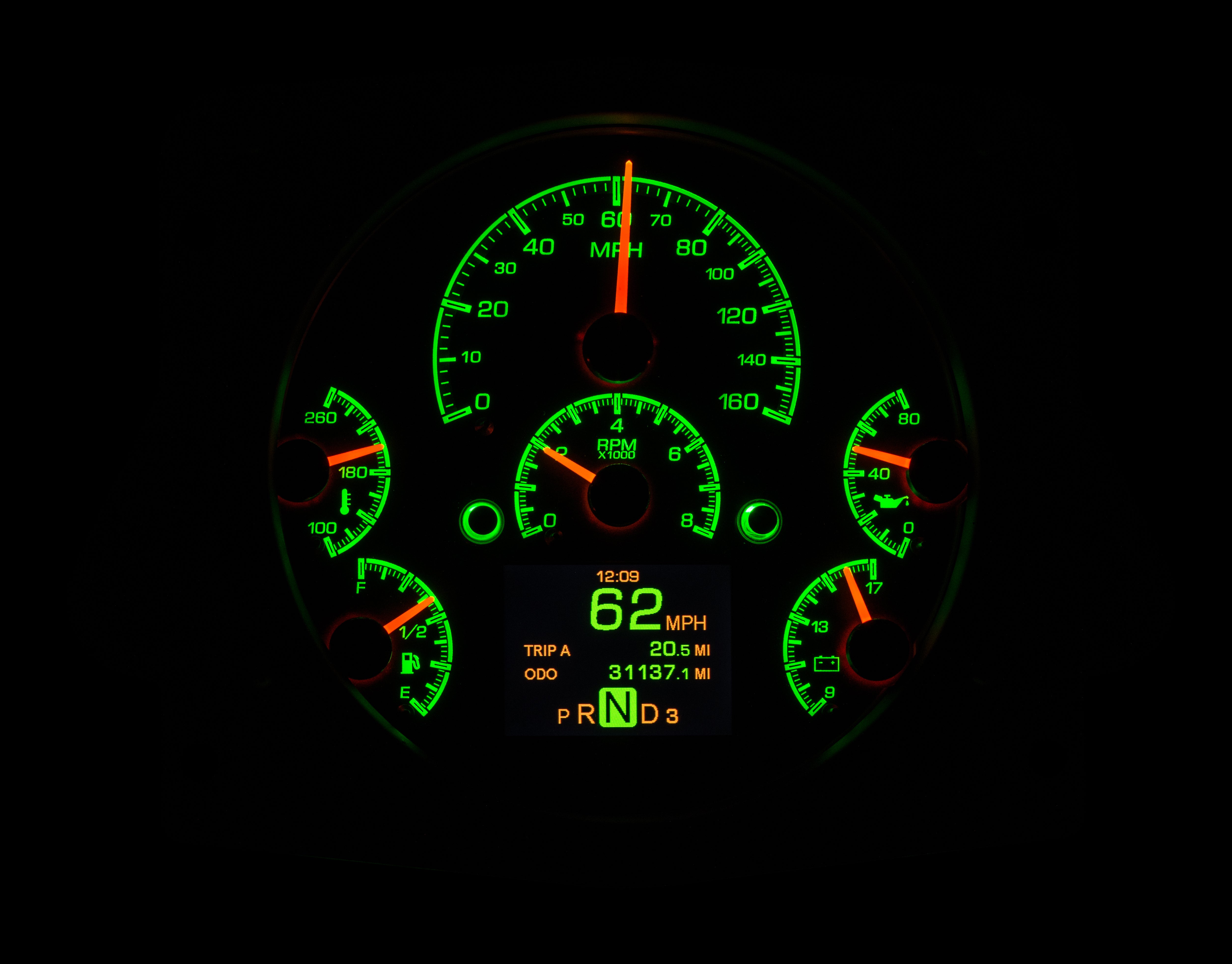 Dakota Digital HDX-66F-BRO — 1966–76 Ford Bronco HDX Gauge Kit