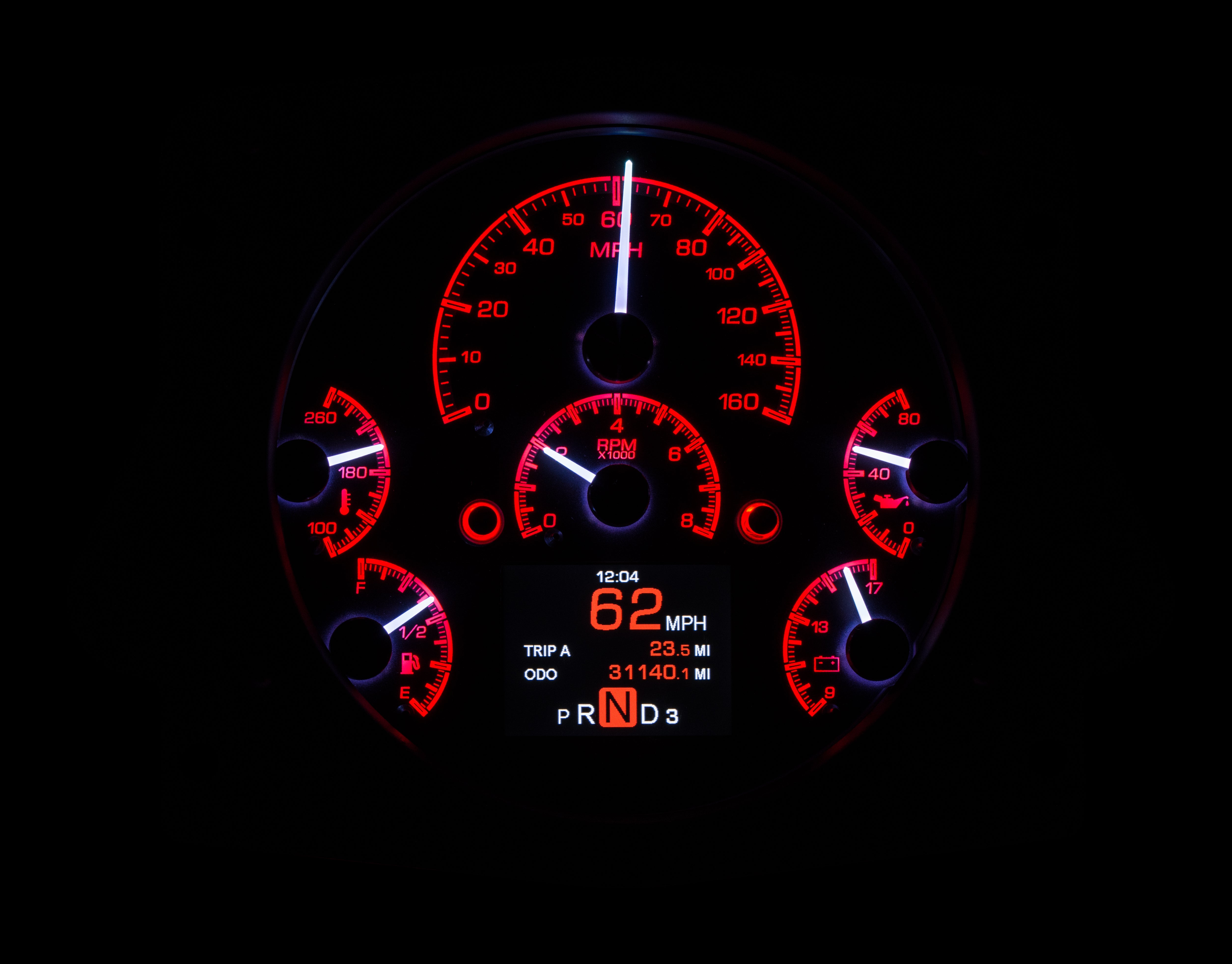 Dakota Digital HDX-66F-BRO — 1966–76 Ford Bronco HDX Gauge Kit