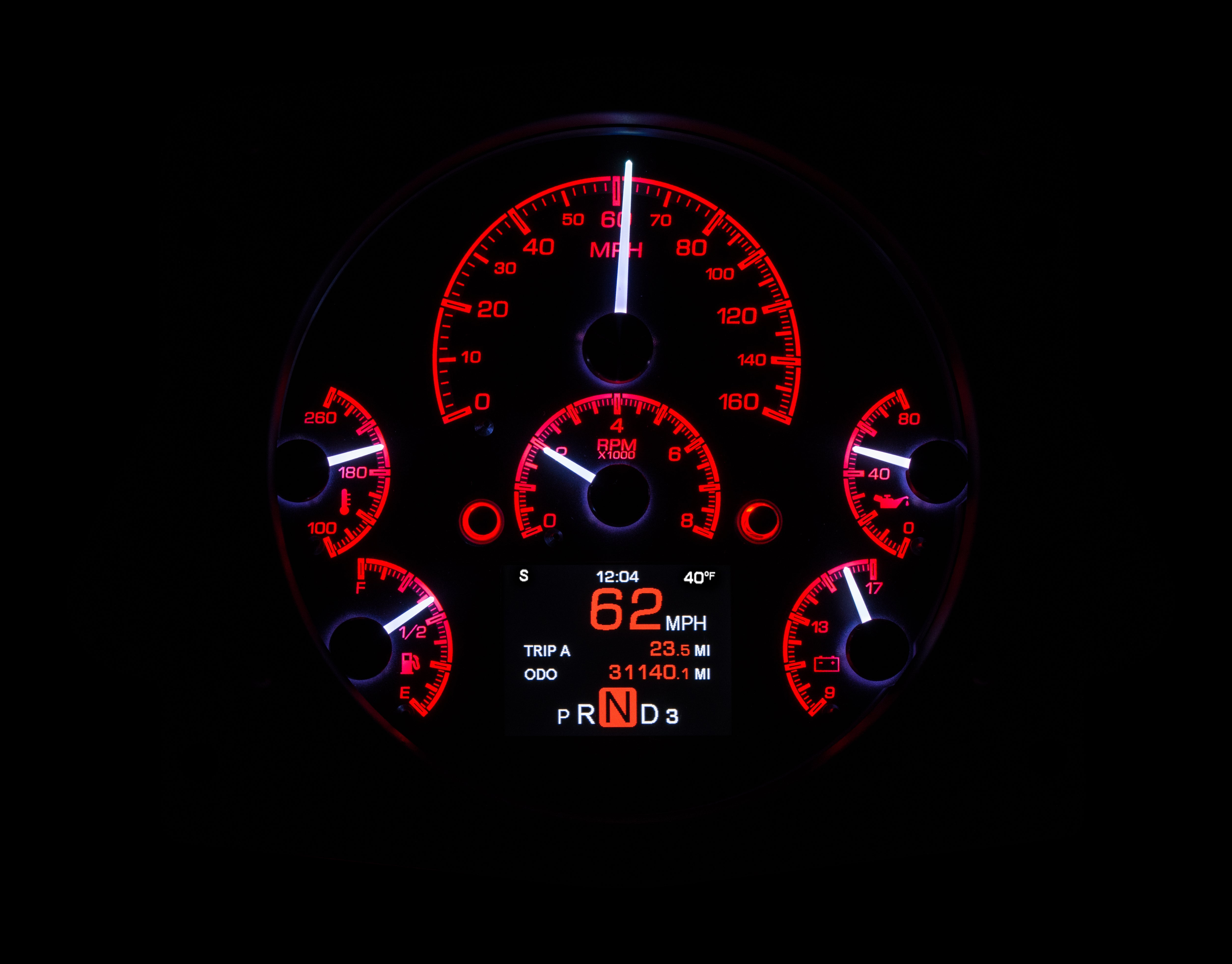 Dakota Digital HDX-66F-BRO — 1966–76 Ford Bronco HDX Gauge Kit