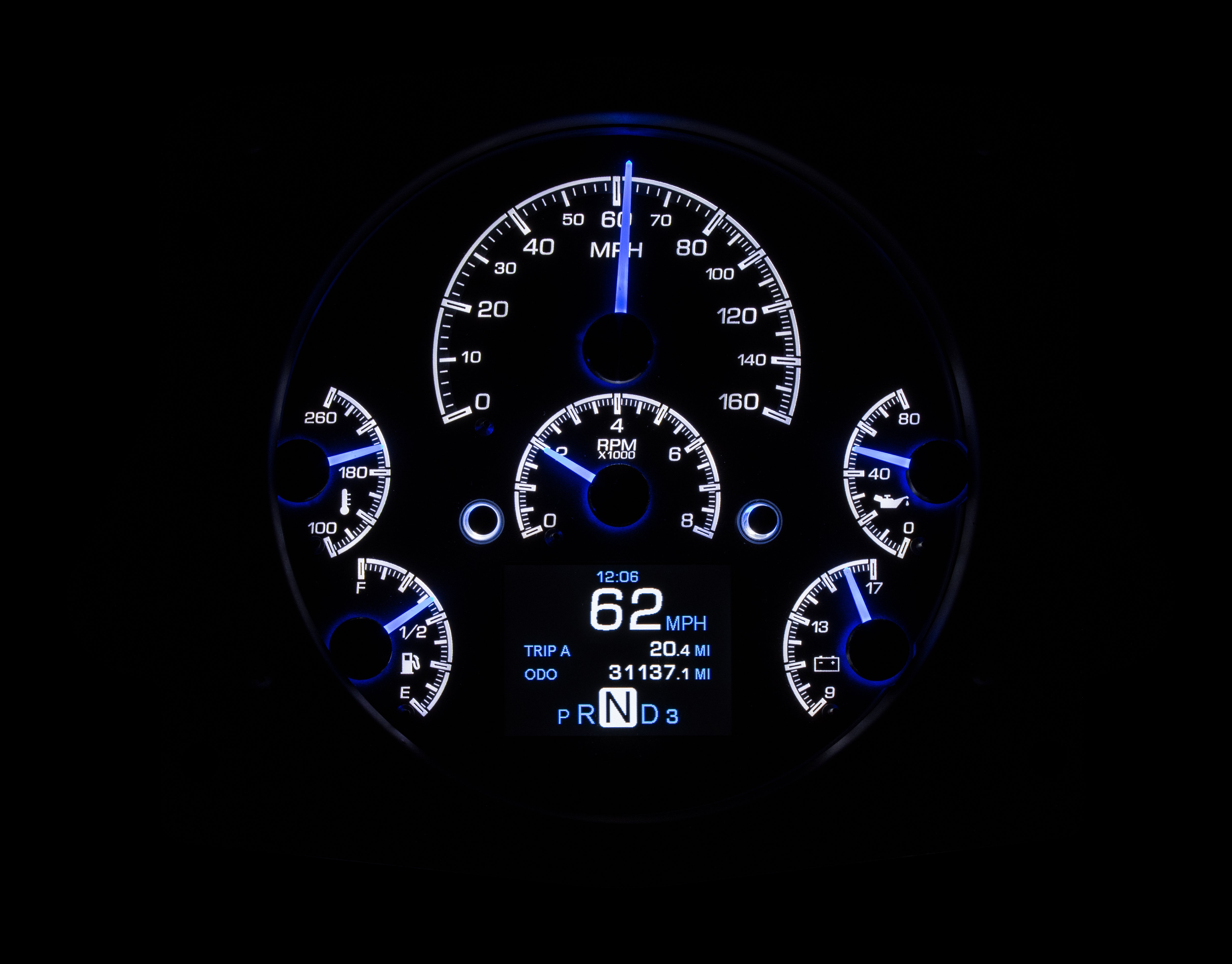 Dakota Digital HDX-66F-BRO — 1966–76 Ford Bronco HDX Gauge Kit