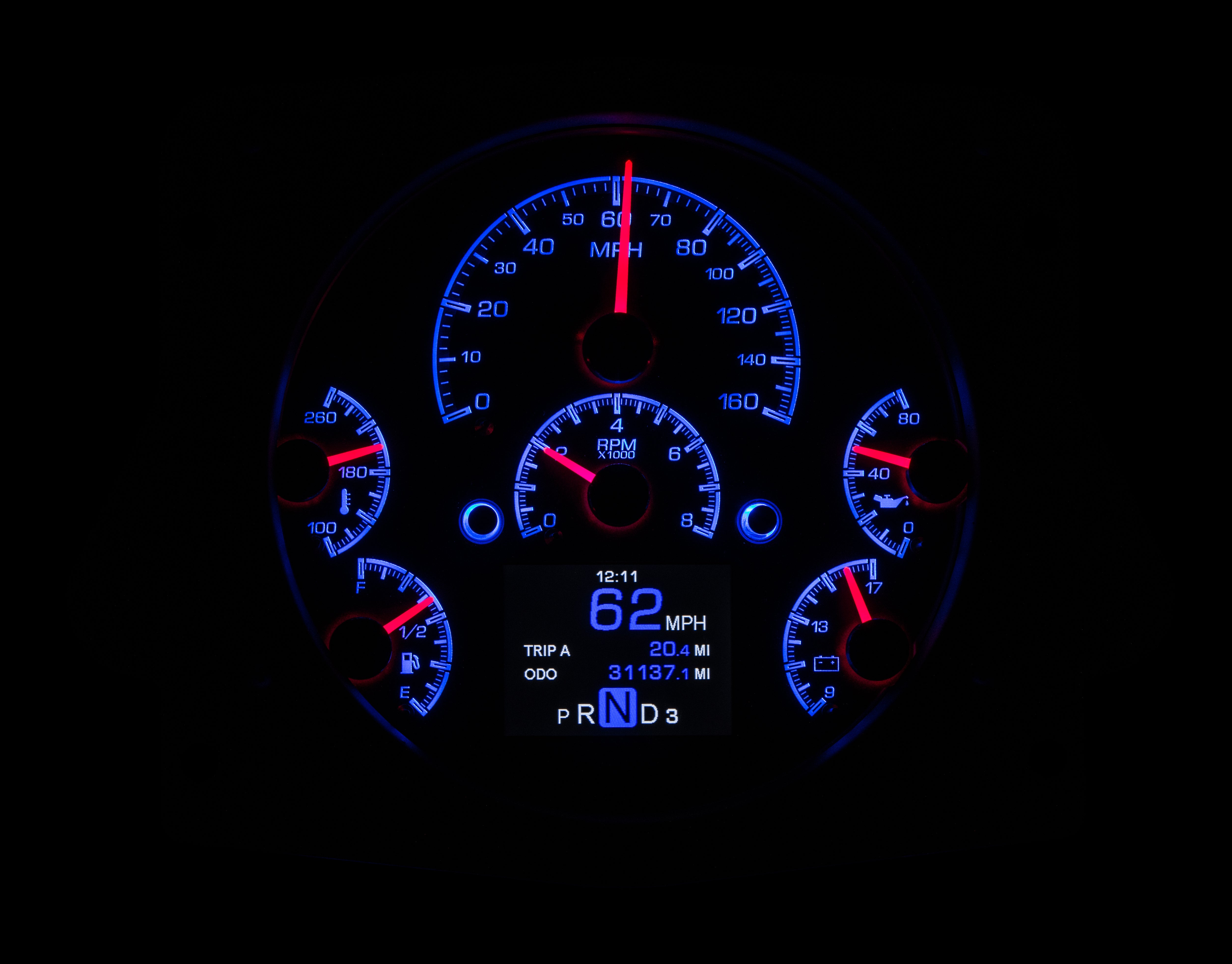 Dakota Digital HDX-66F-BRO — 1966–76 Ford Bronco HDX Gauge Kit