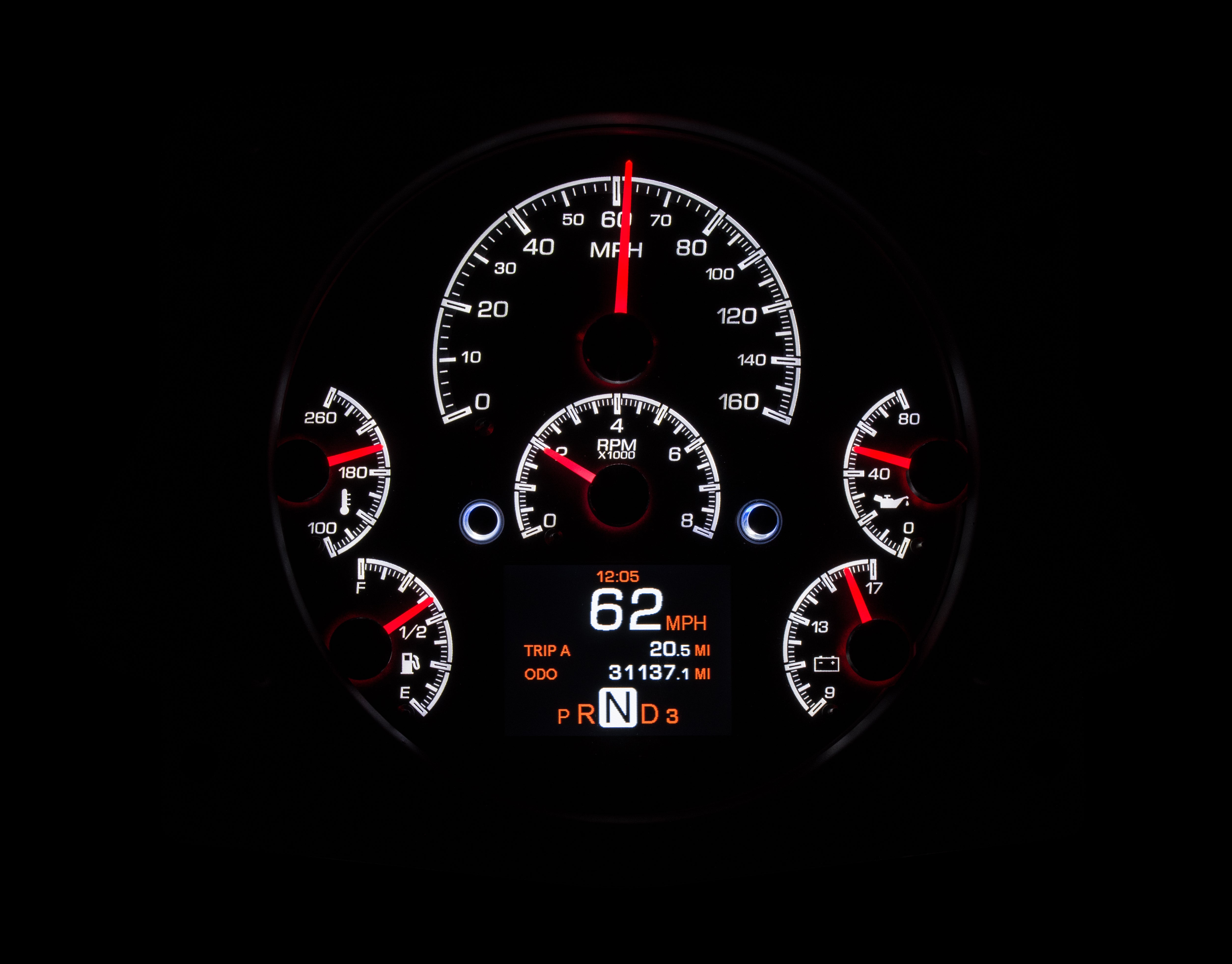 Dakota Digital HDX-66F-BRO — 1966–76 Ford Bronco HDX Gauge Kit