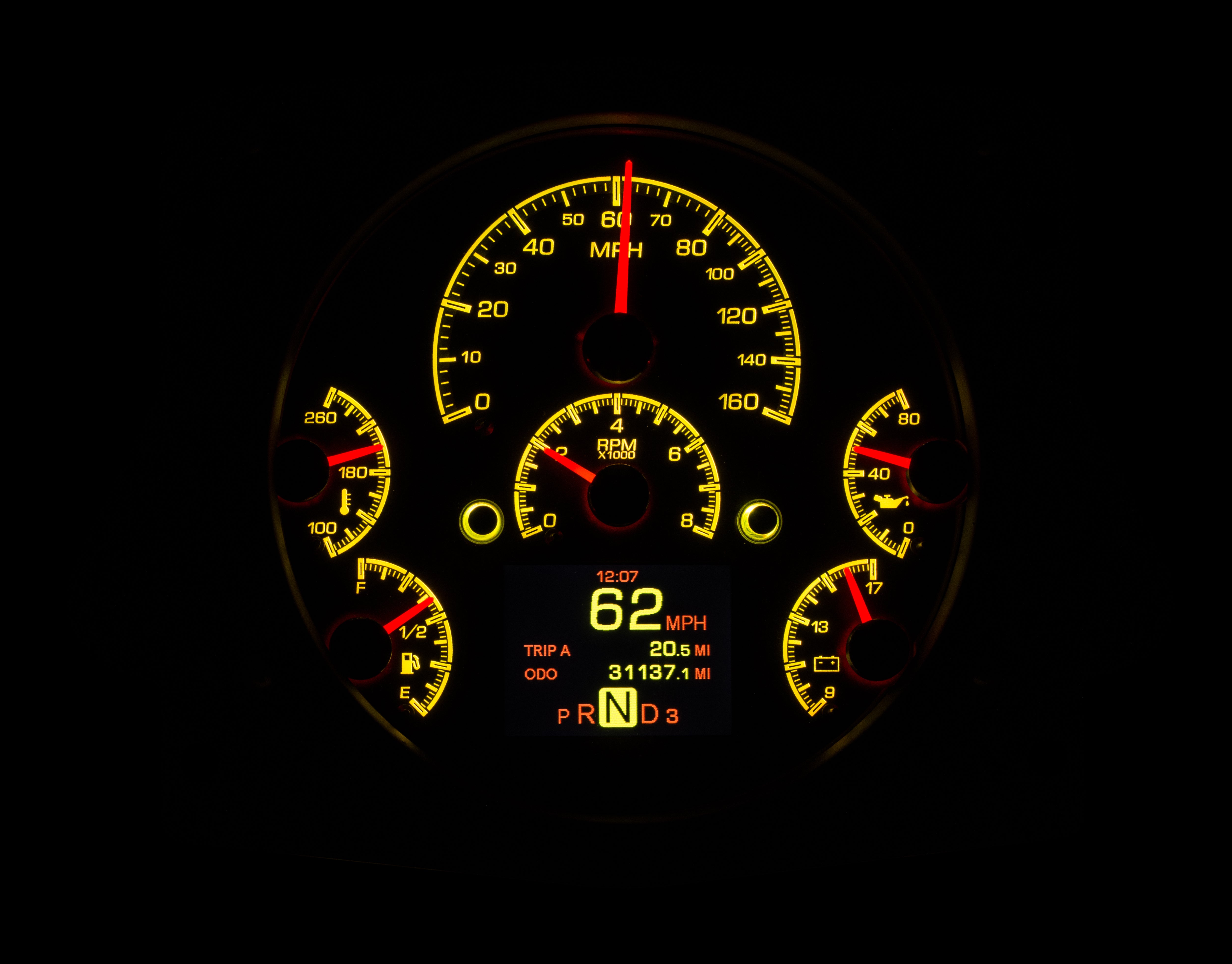 Dakota Digital HDX-66F-BRO — 1966–76 Ford Bronco HDX Gauge Kit