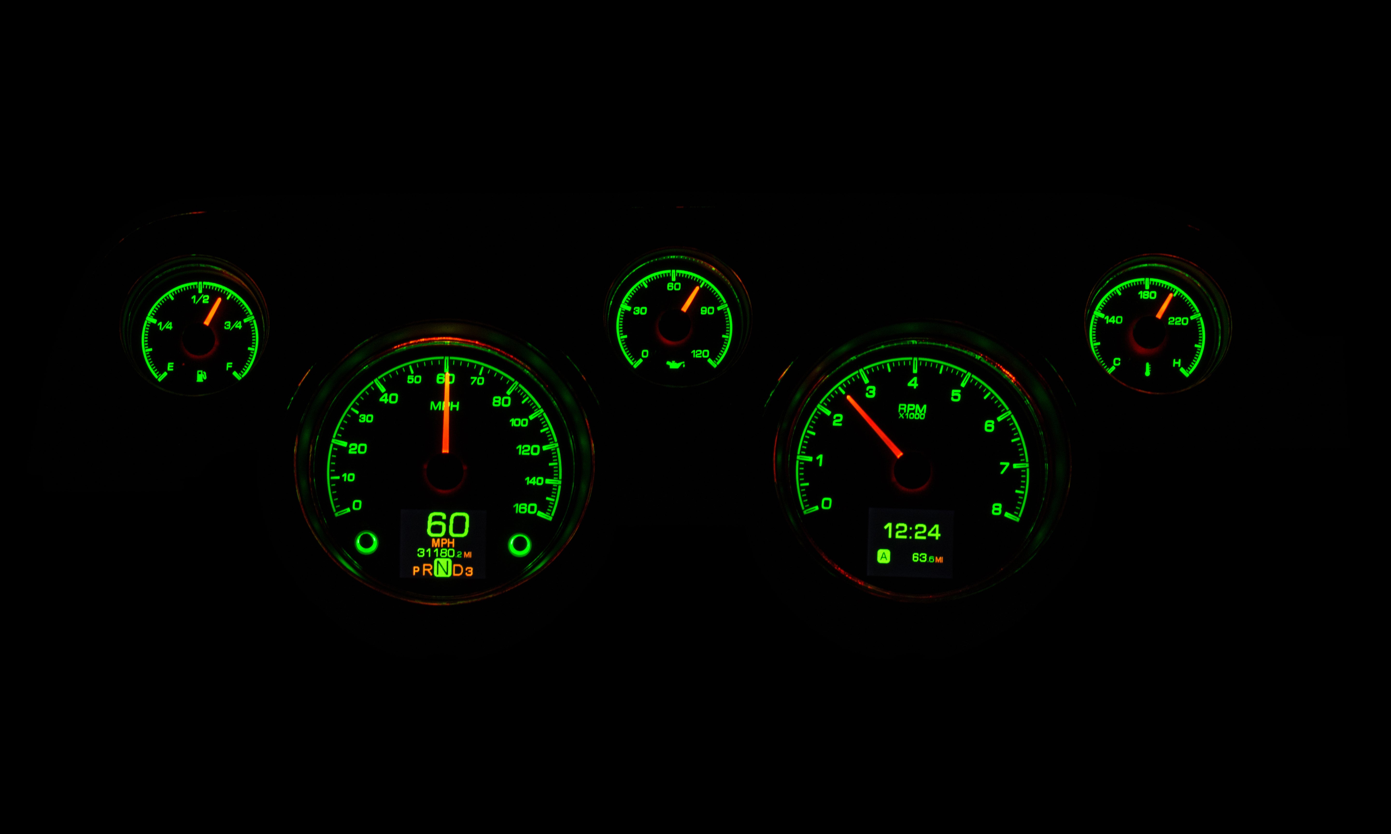 Dakota Digital HDX-67F-MUS — 1967–68 Ford Mustang HDX Gauge