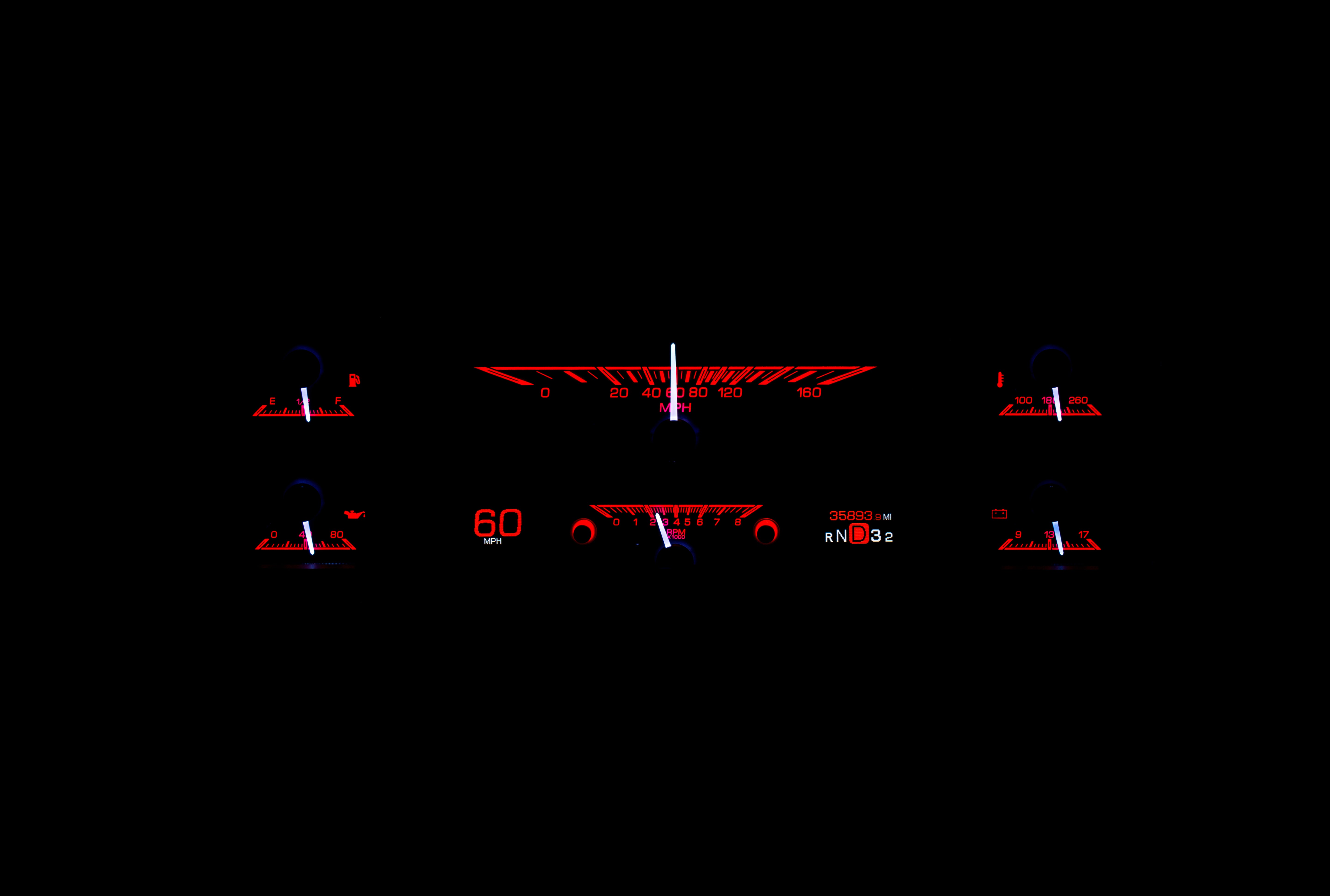Dakota Digital HDX-67F-PU — 1967–72 Ford F-100 / F-Series HDX Gauge