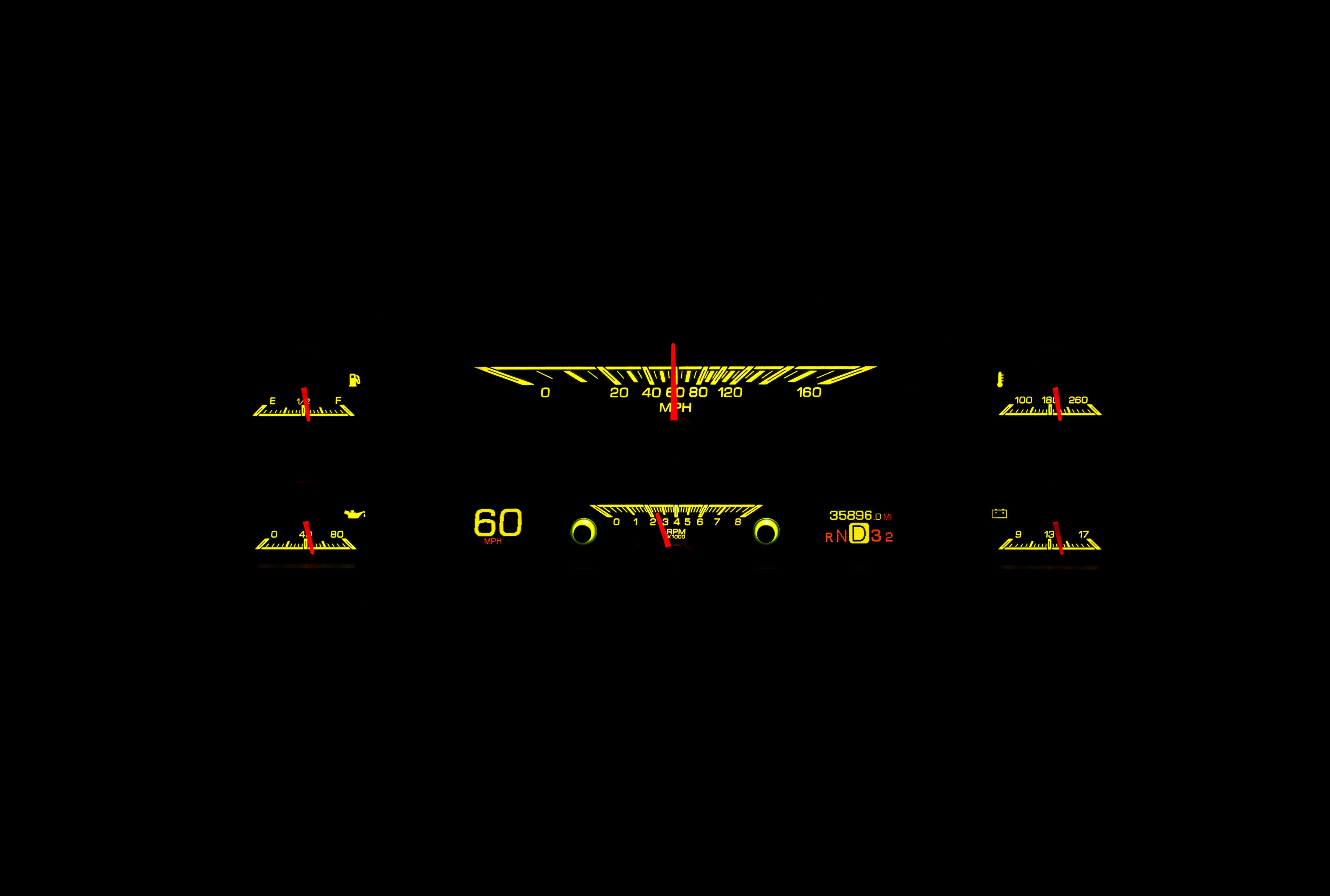 Dakota Digital HDX-67F-PU — 1967–72 Ford F-100 / F-Series HDX Gauge