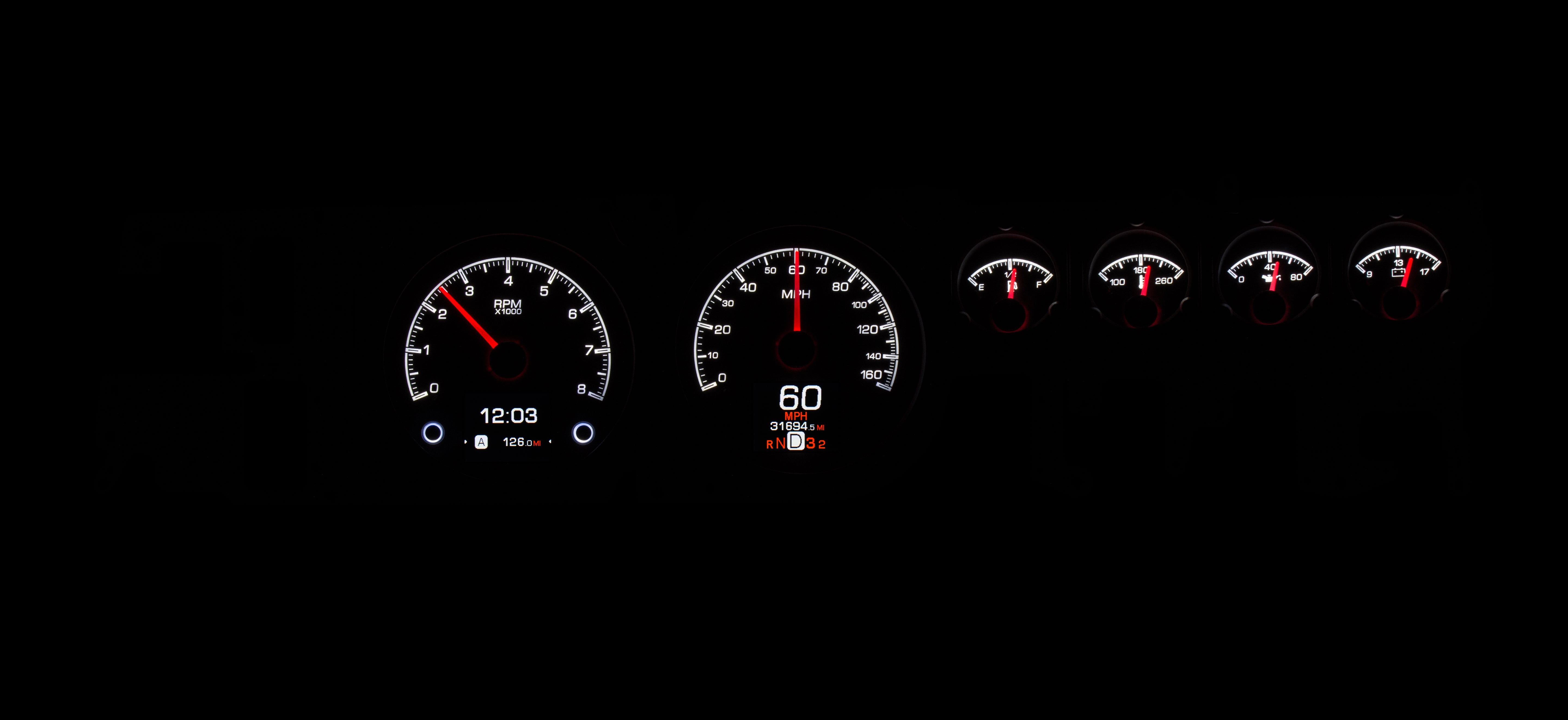 Dakota Digital HDX-68D-CHG — 1968–70 Dodge Charger HDX Gauge