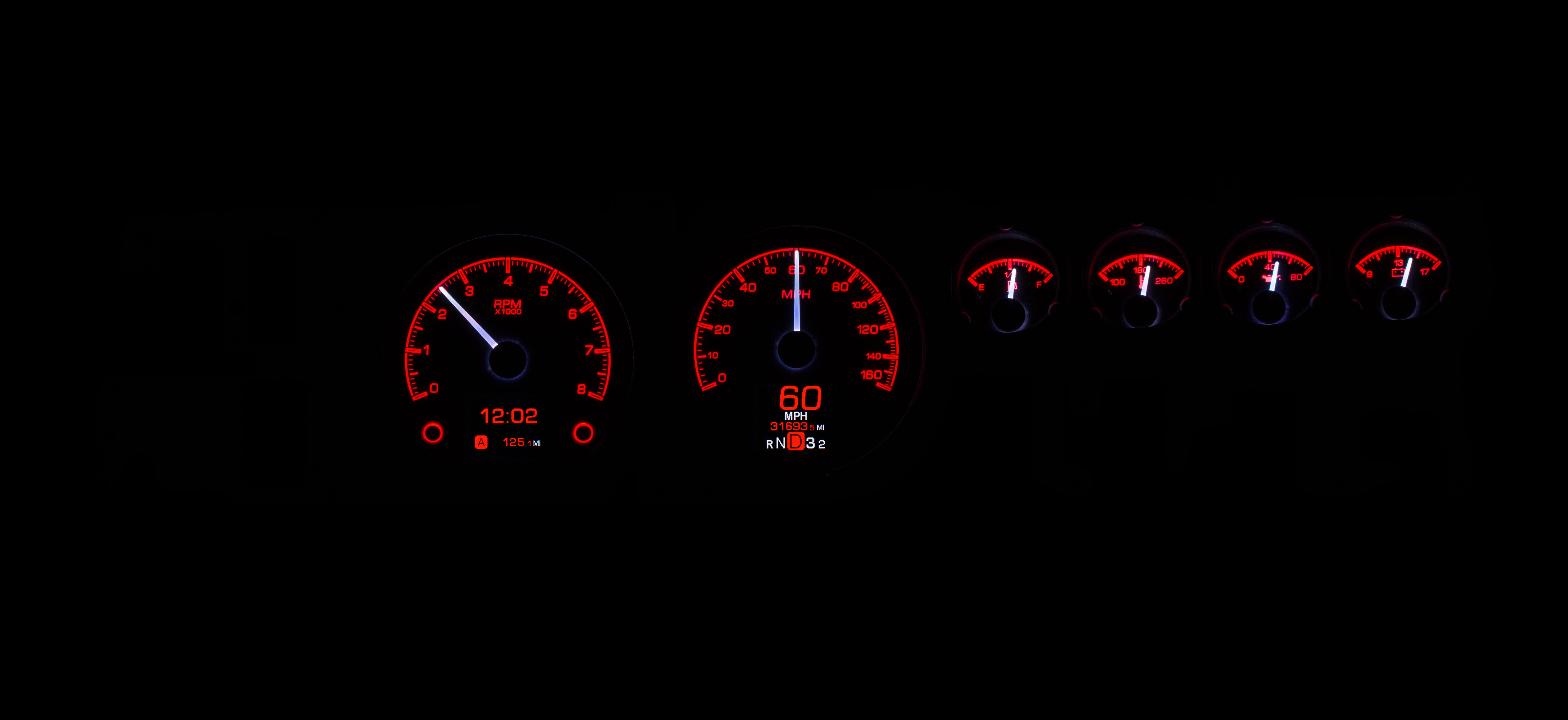 Dakota Digital HDX-68D-CHG — 1968–70 Dodge Charger HDX Gauge