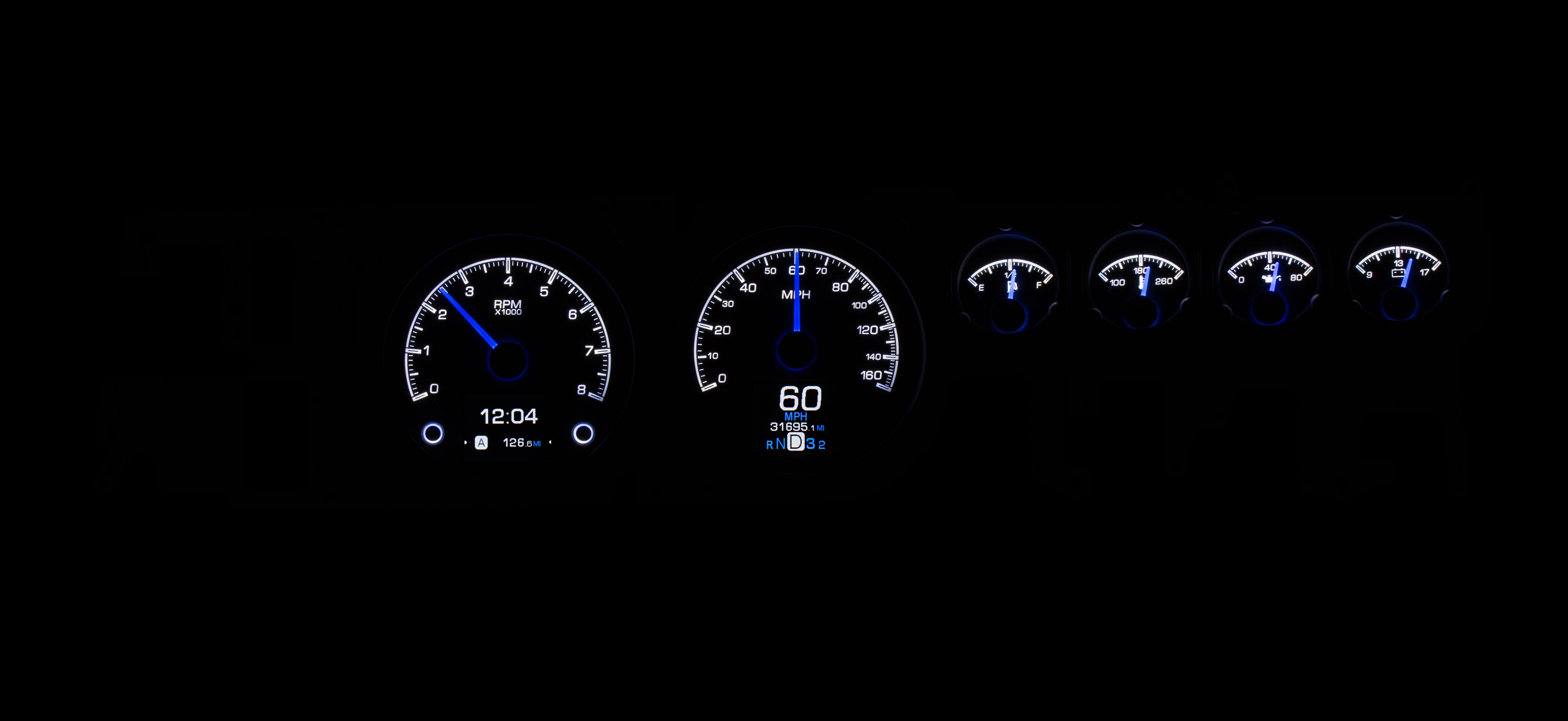 Dakota Digital HDX-68D-CHG — 1968–70 Dodge Charger HDX Gauge