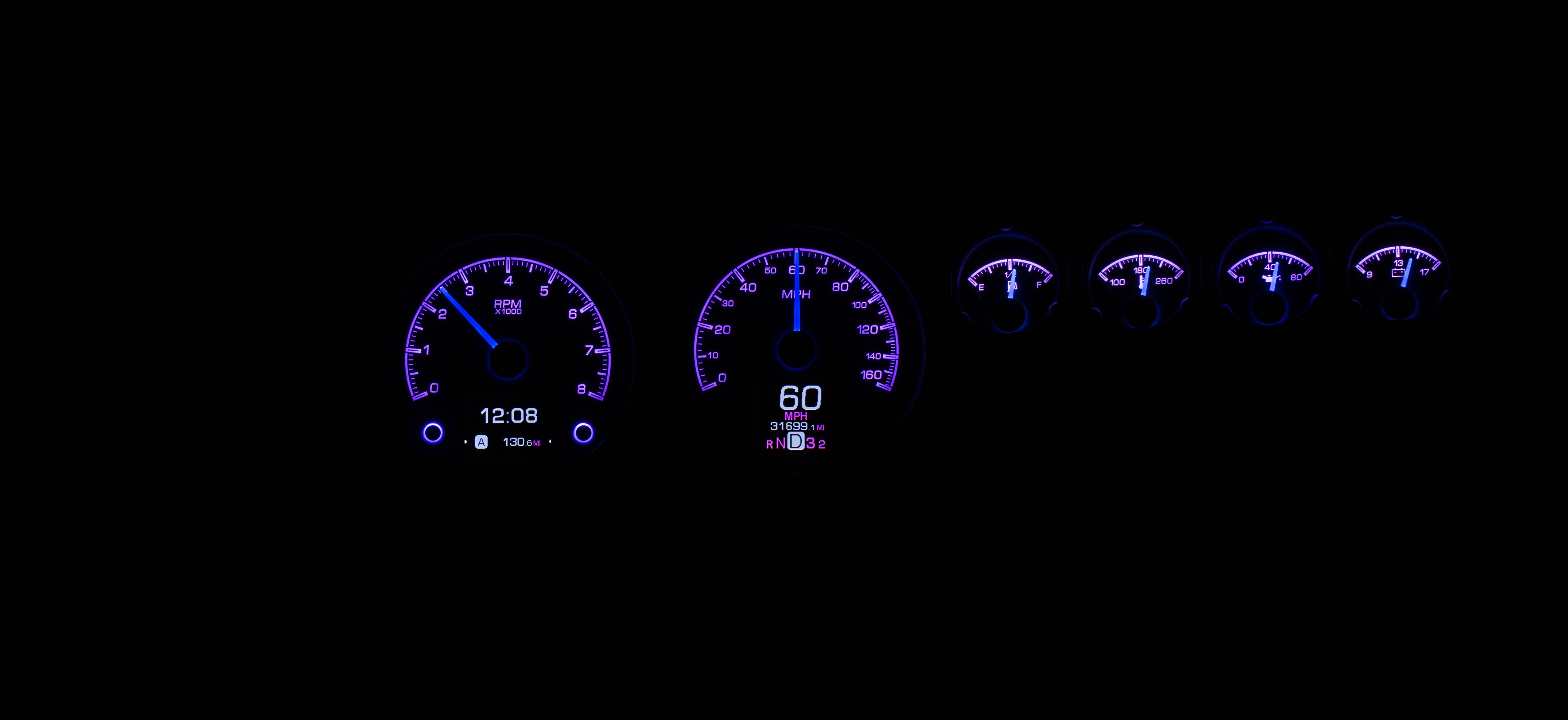 Dakota Digital HDX-68D-CHG — 1968–70 Dodge Charger HDX Gauge