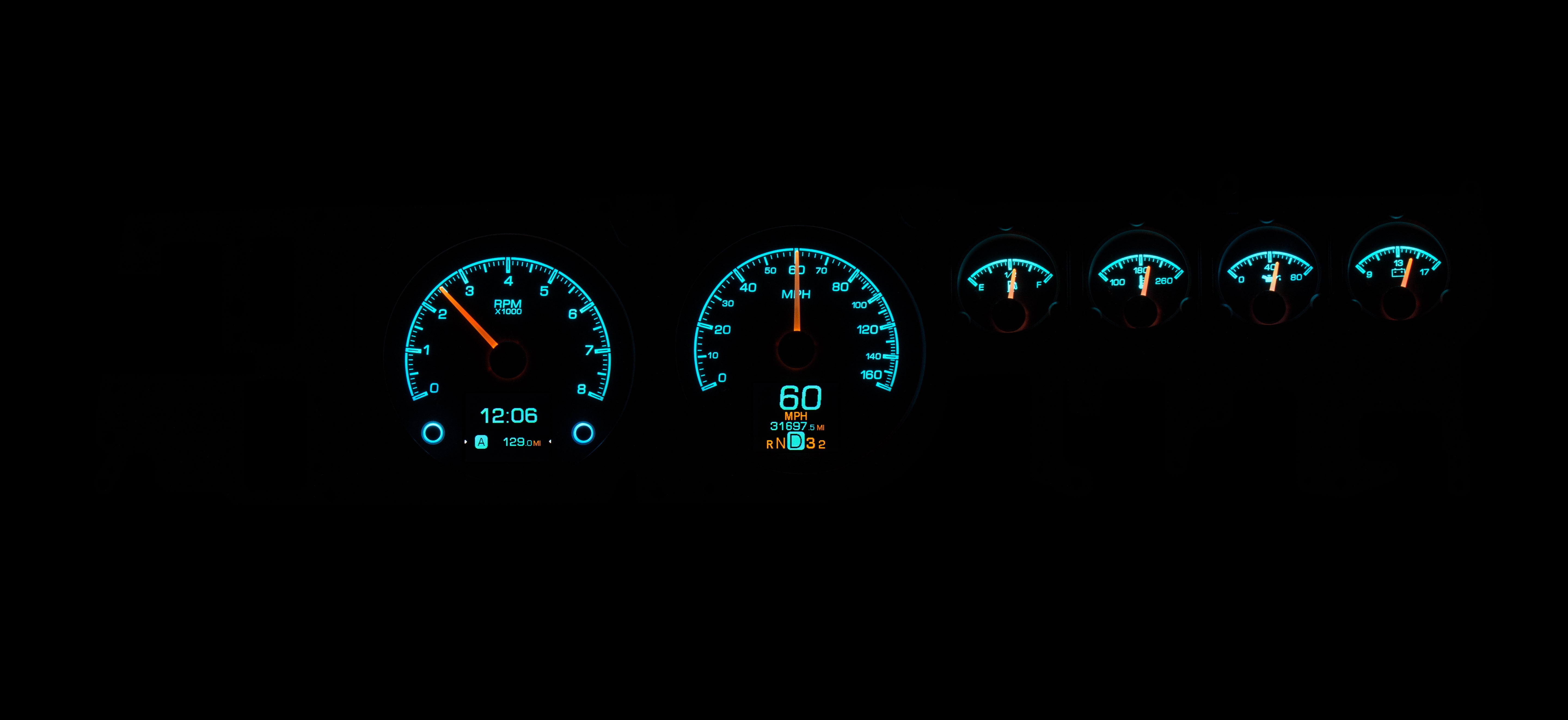 Dakota Digital HDX-68D-CHG — 1968–70 Dodge Charger HDX Gauge