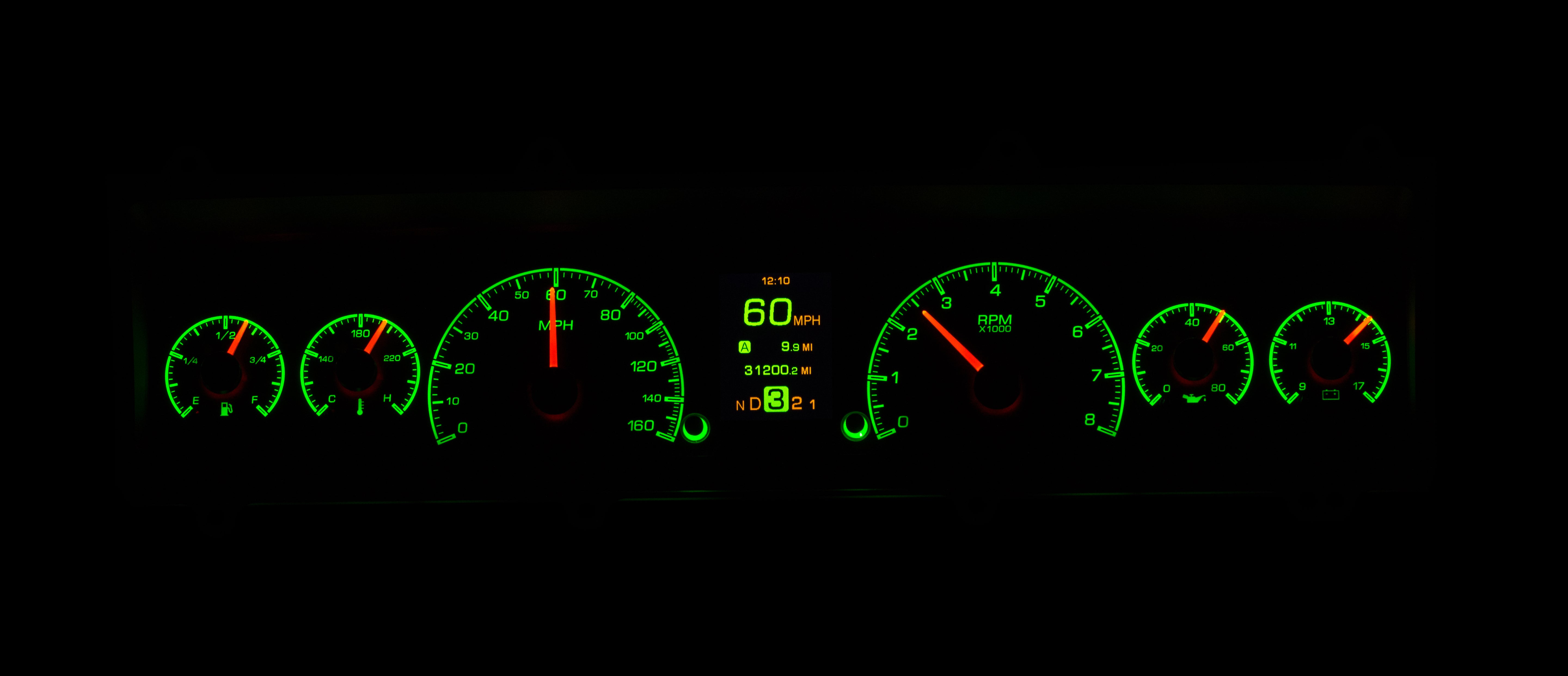Dakota Digital HDX-69C-NOV — 1969–76 Chevy Nova HDX Gauge Kit