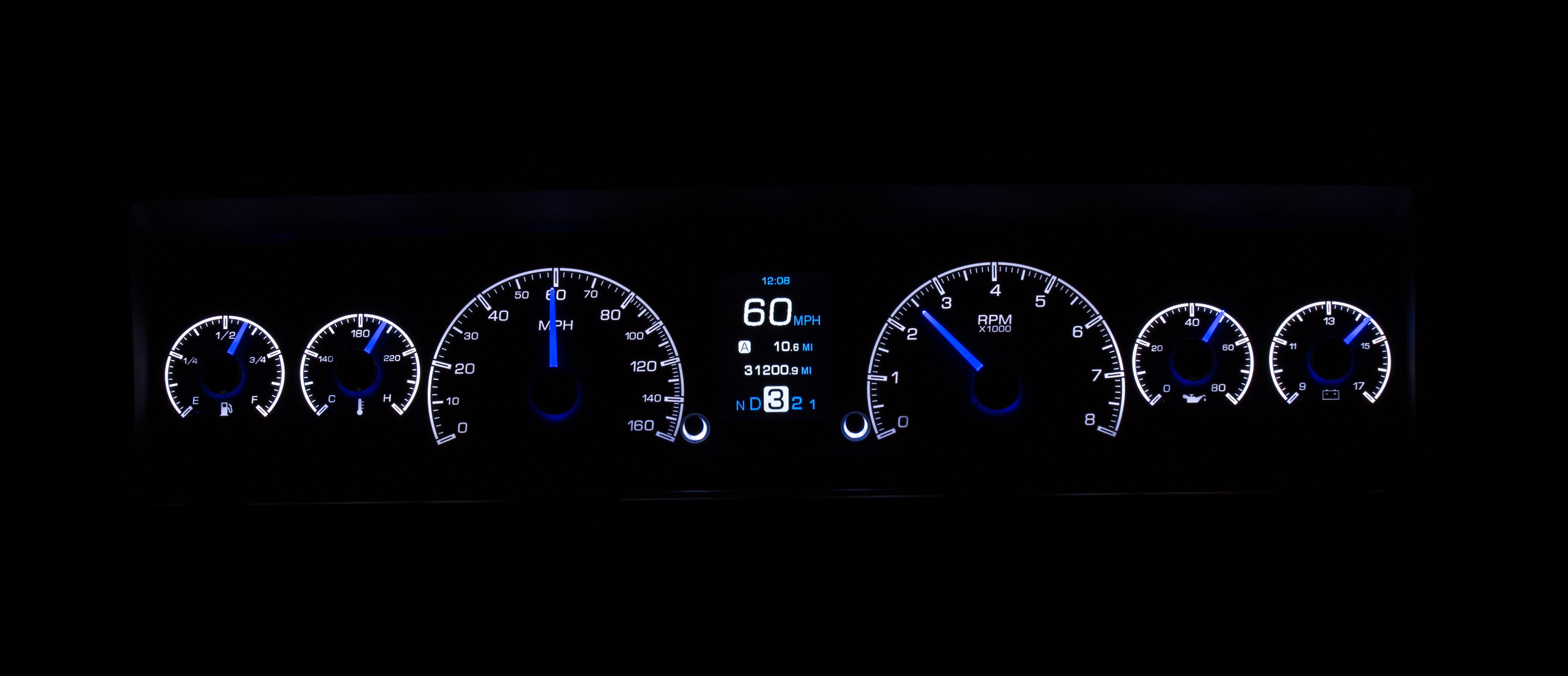 Dakota Digital HDX-69C-NOV — 1969–76 Chevy Nova HDX Gauge Kit