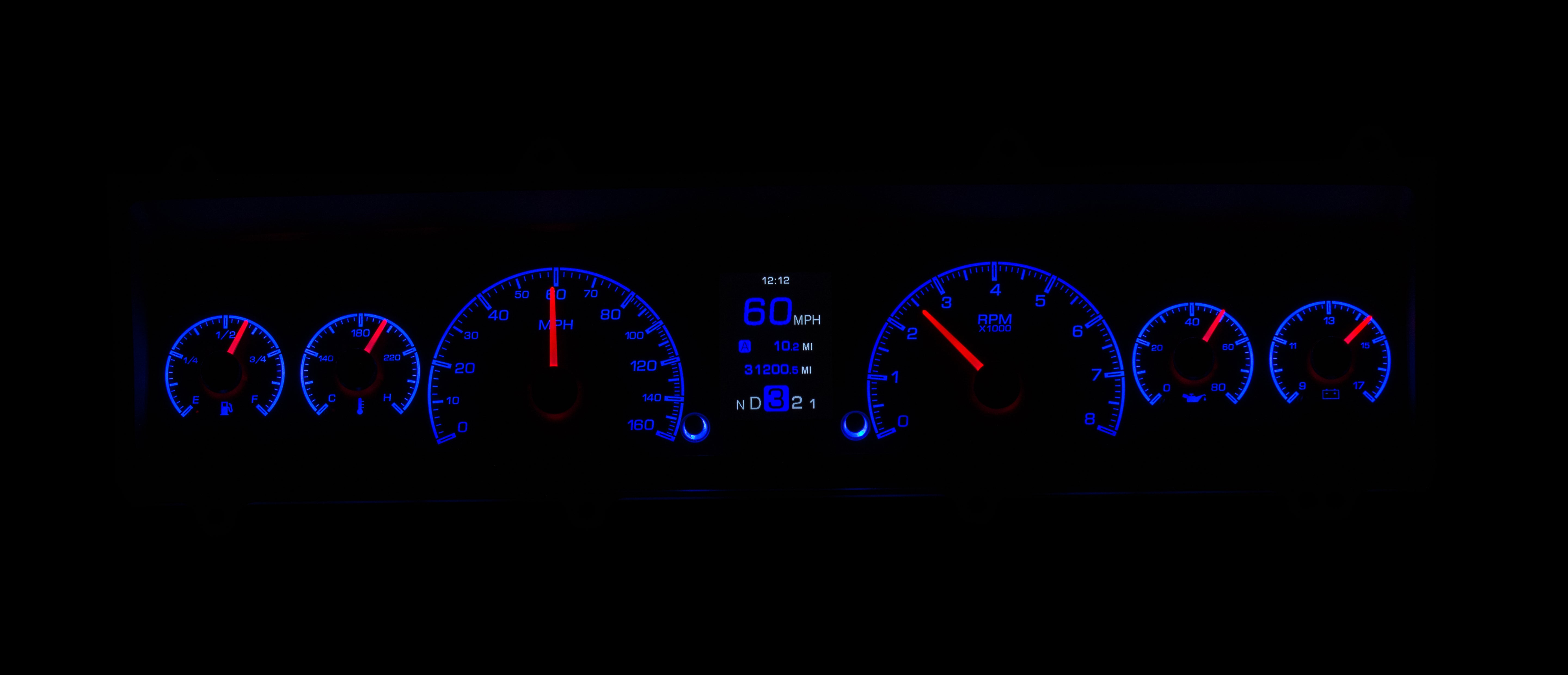 Dakota Digital HDX-69C-NOV — 1969–76 Chevy Nova HDX Gauge Kit