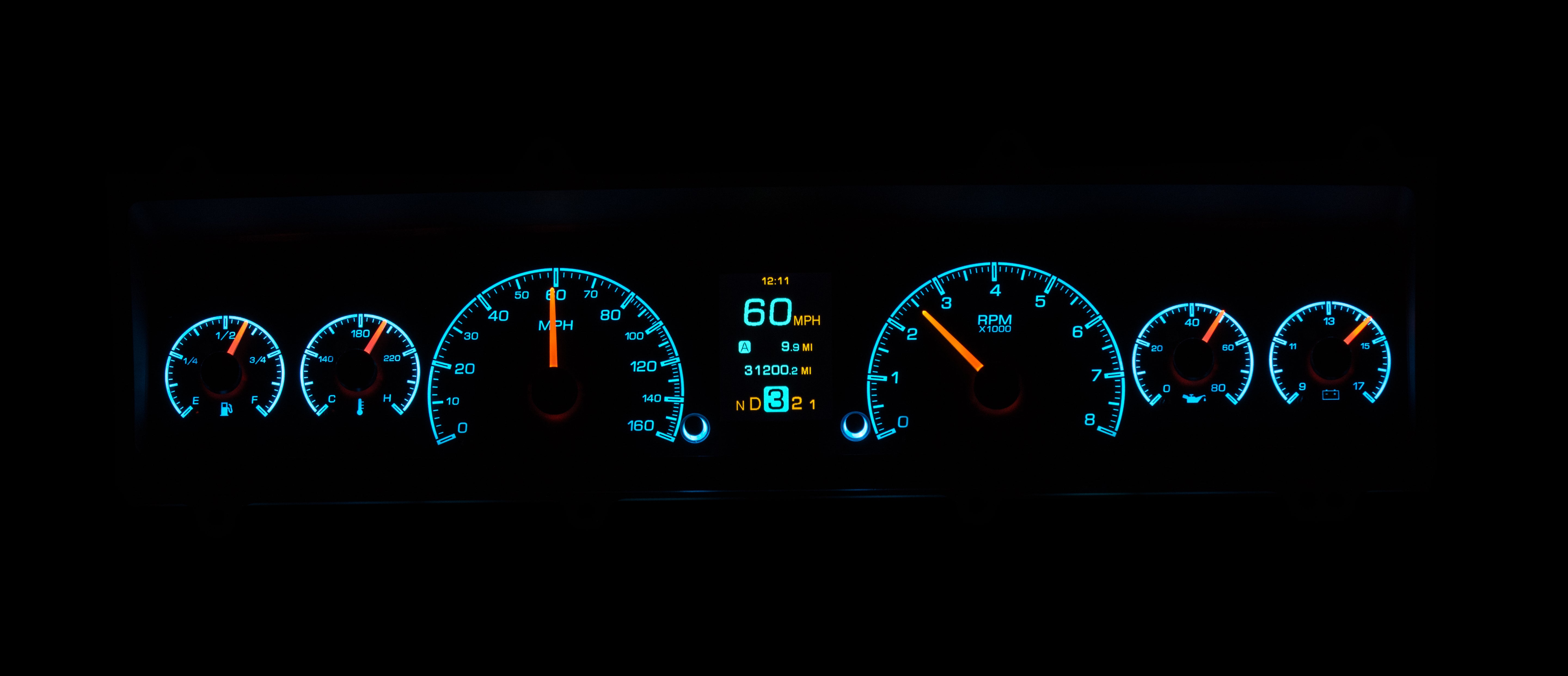 Dakota Digital HDX-69C-NOV — 1969–76 Chevy Nova HDX Gauge Kit