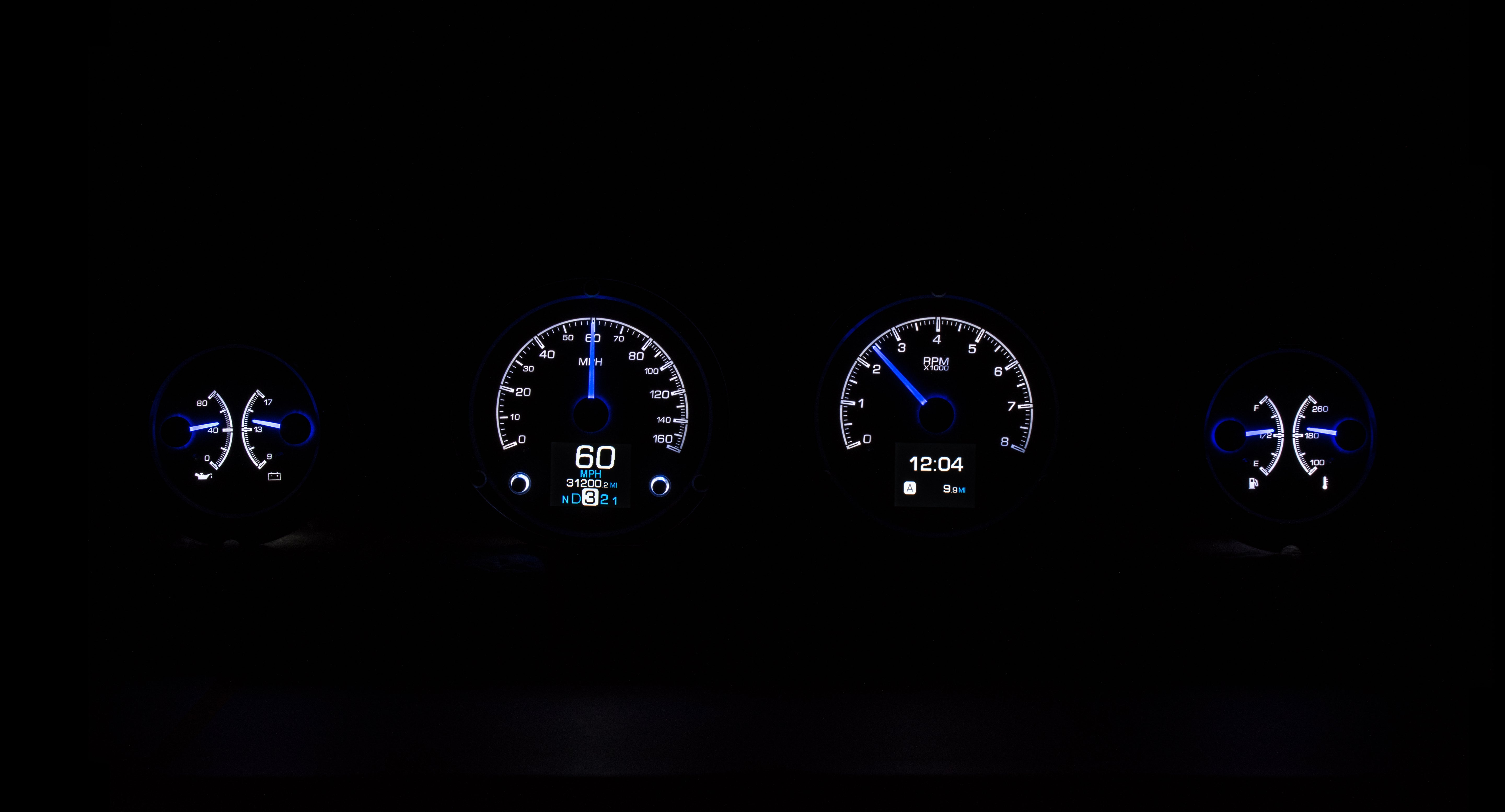 Dakota Digital HDX-69F-MUS — 1969–70 Ford Mustang HDX Gauge