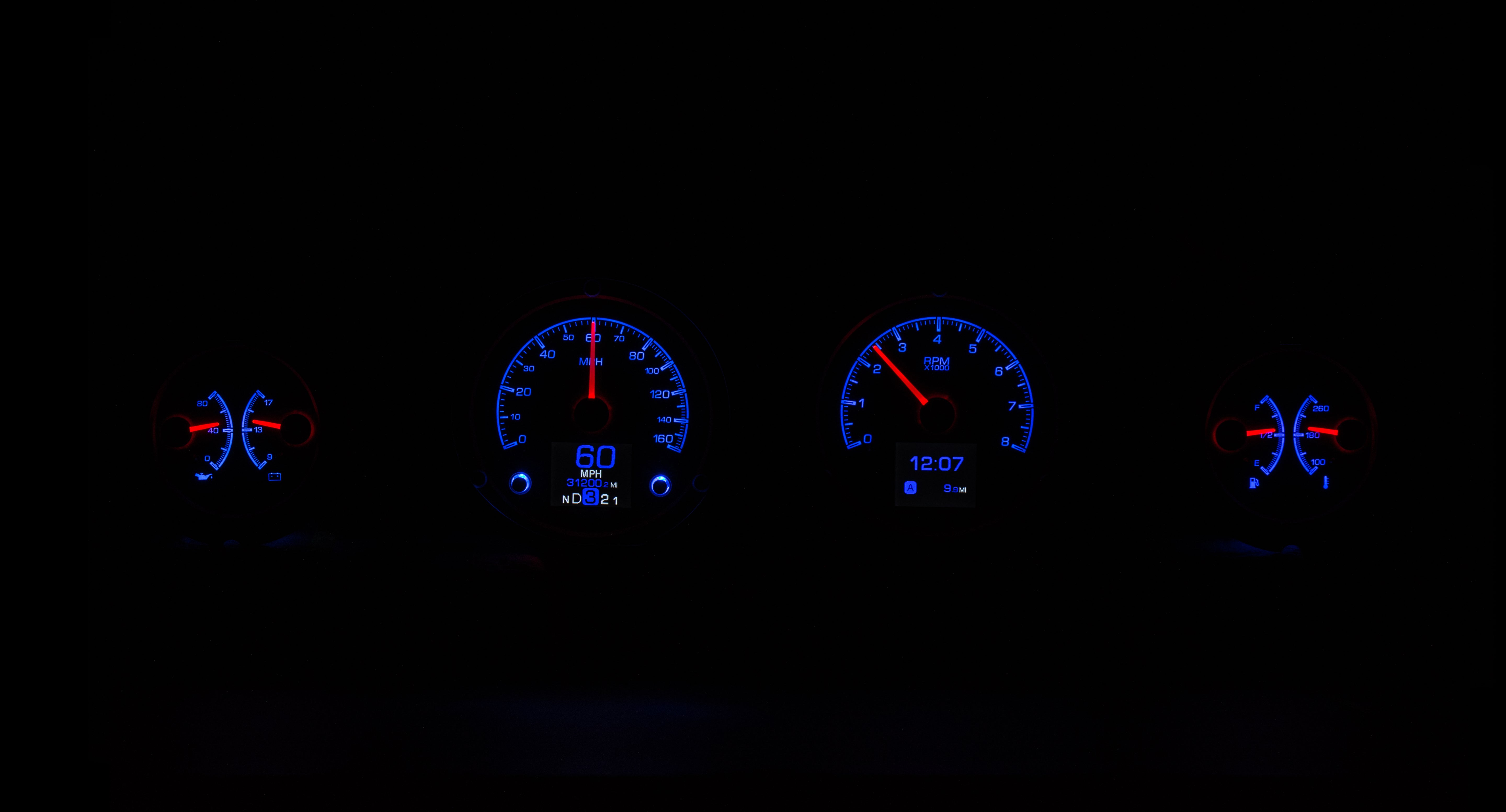 Dakota Digital HDX-69F-MUS — 1969–70 Ford Mustang HDX Gauge