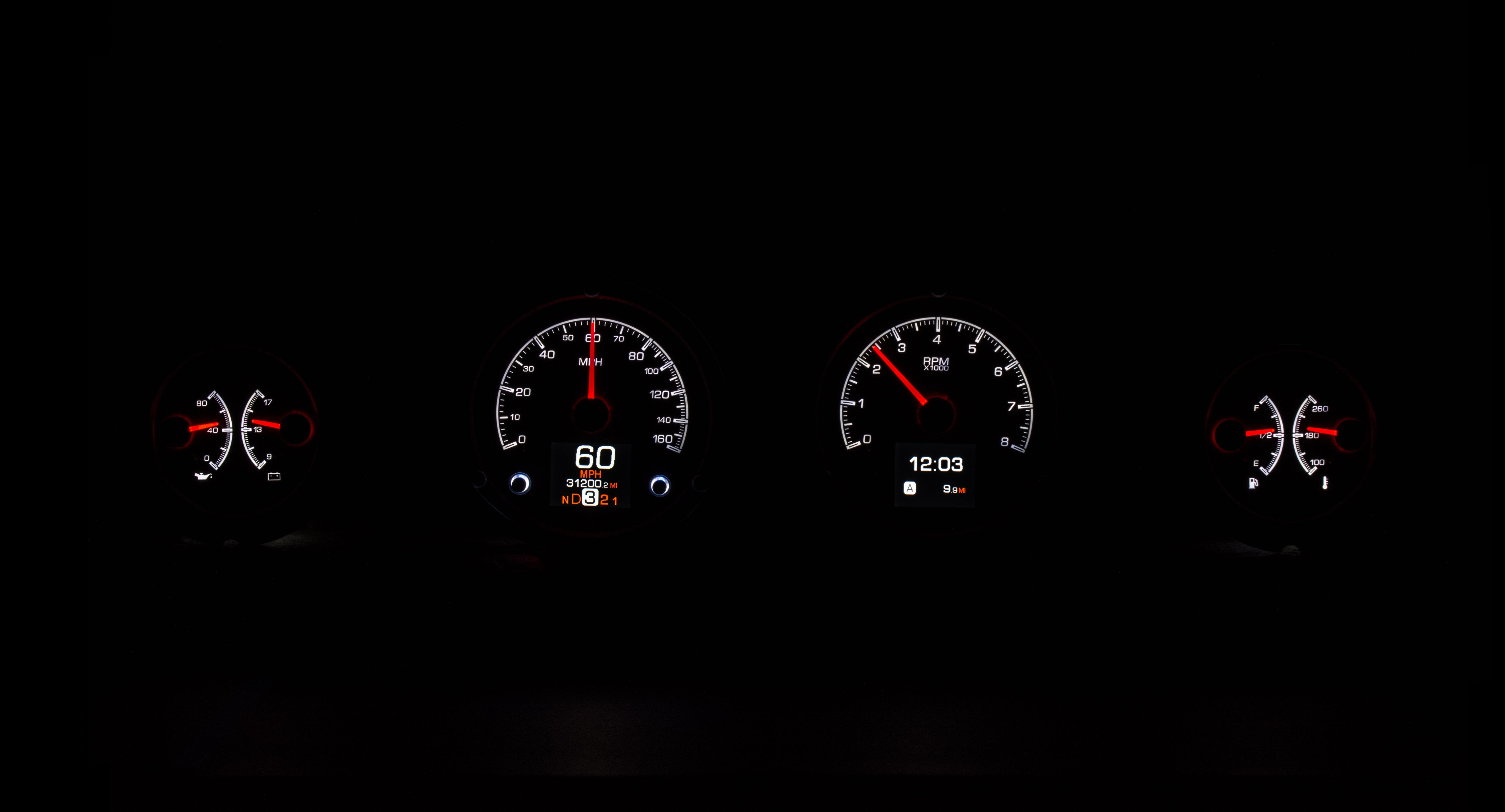 Dakota Digital HDX-69F-MUS — 1969–70 Ford Mustang HDX Gauge