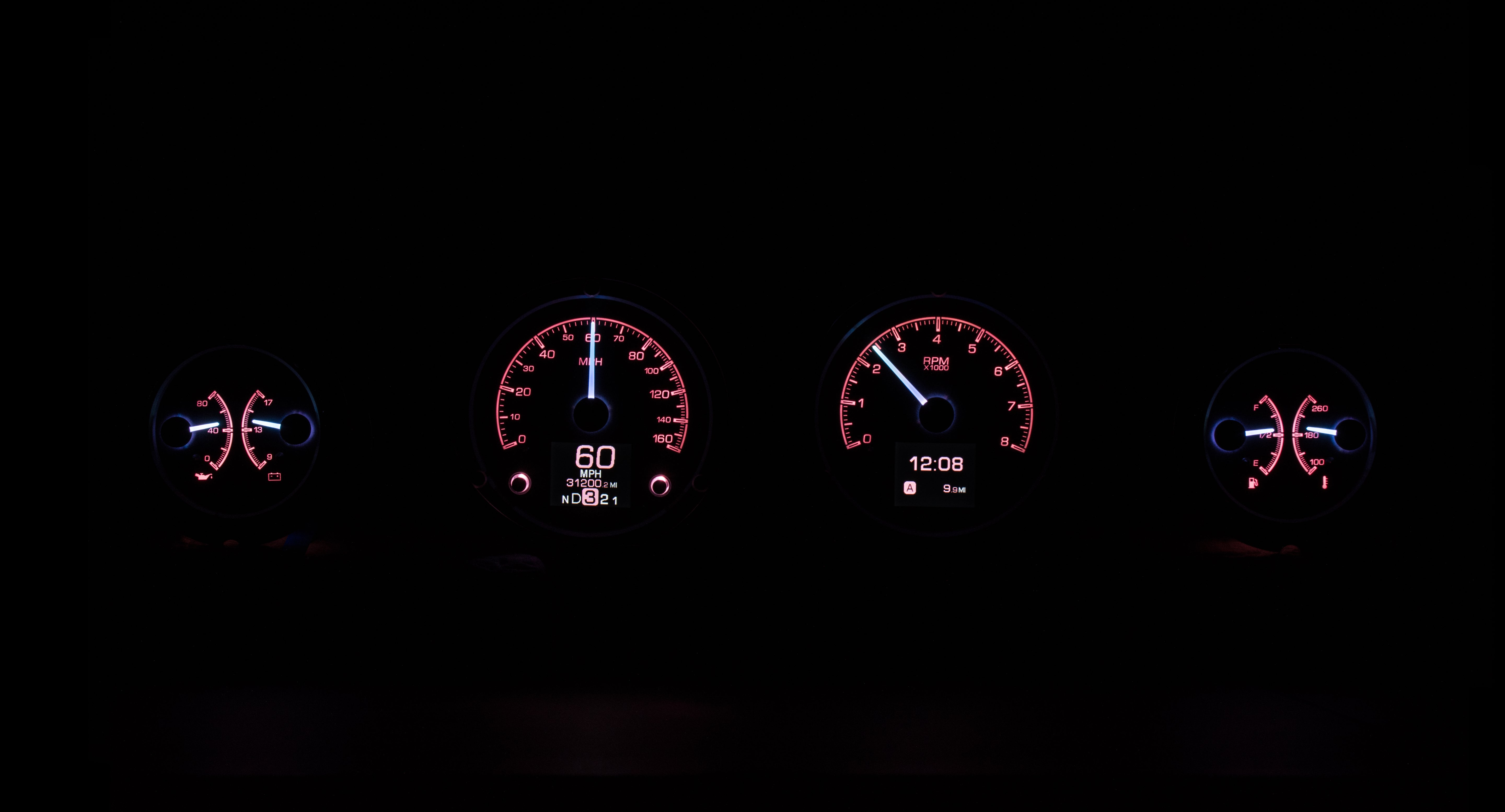 Dakota Digital HDX-69F-MUS — 1969–70 Ford Mustang HDX Gauge