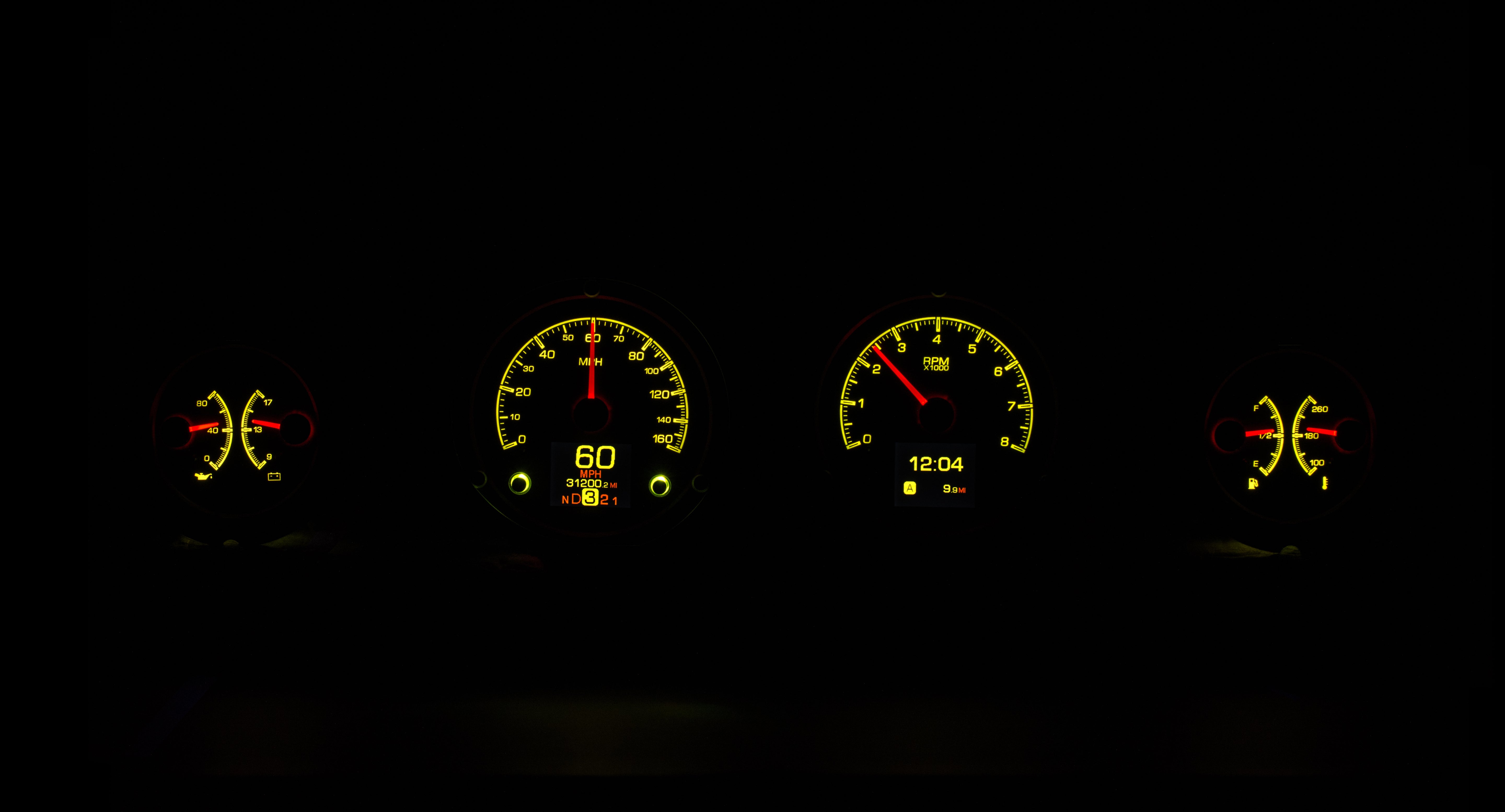 Dakota Digital HDX-69F-MUS — 1969–70 Ford Mustang HDX Gauge