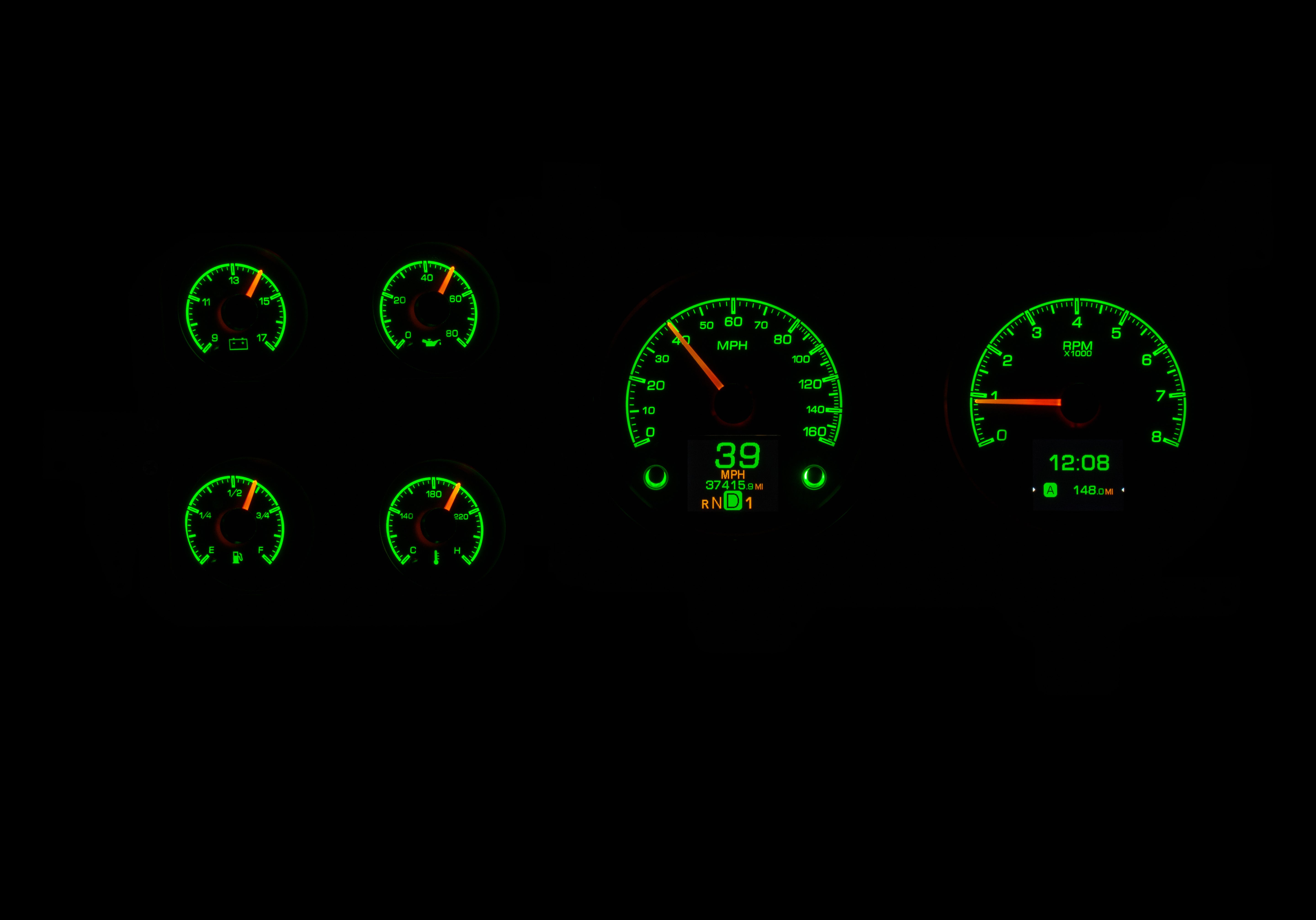 Dakota Digital HDX-73C-PU — 1973–1987 Chevy/GMC C10 Truck HDX Instrument System