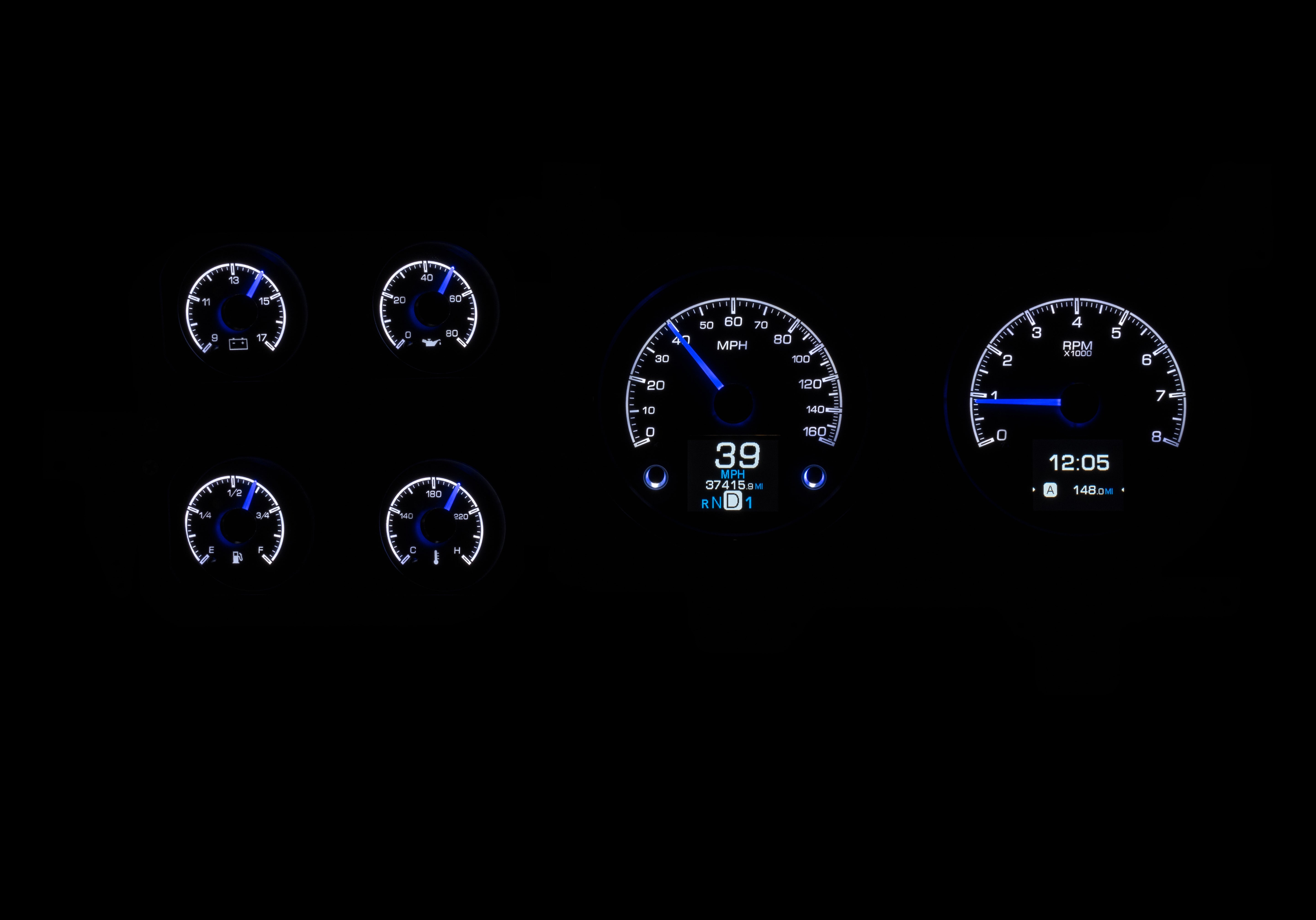 Dakota Digital HDX-73C-PU — 1973–1987 Chevy/GMC C10 Truck HDX Instrument System