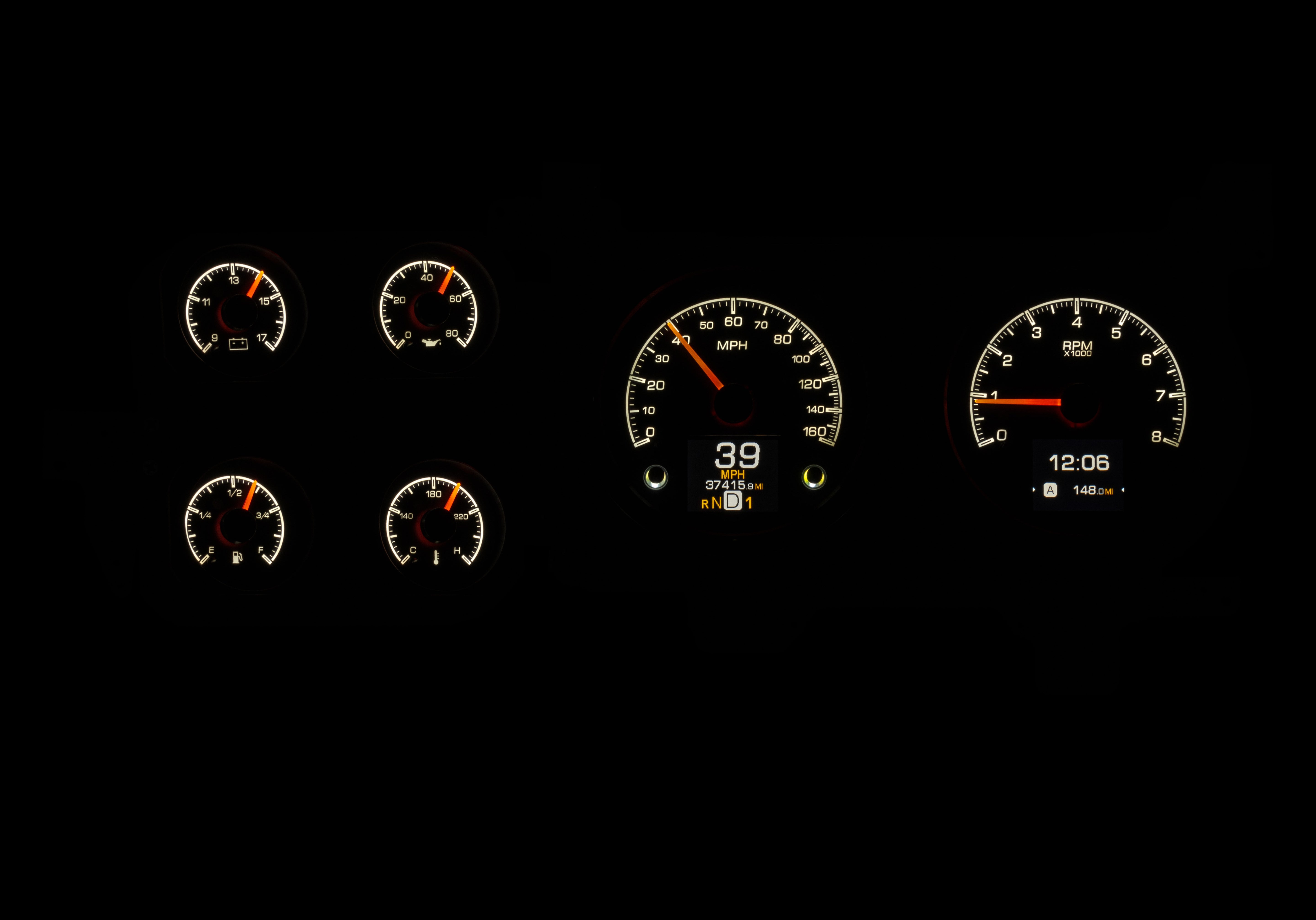 Dakota Digital HDX-73C-PU — 1973–1987 Chevy/GMC C10 Truck HDX Instrument System