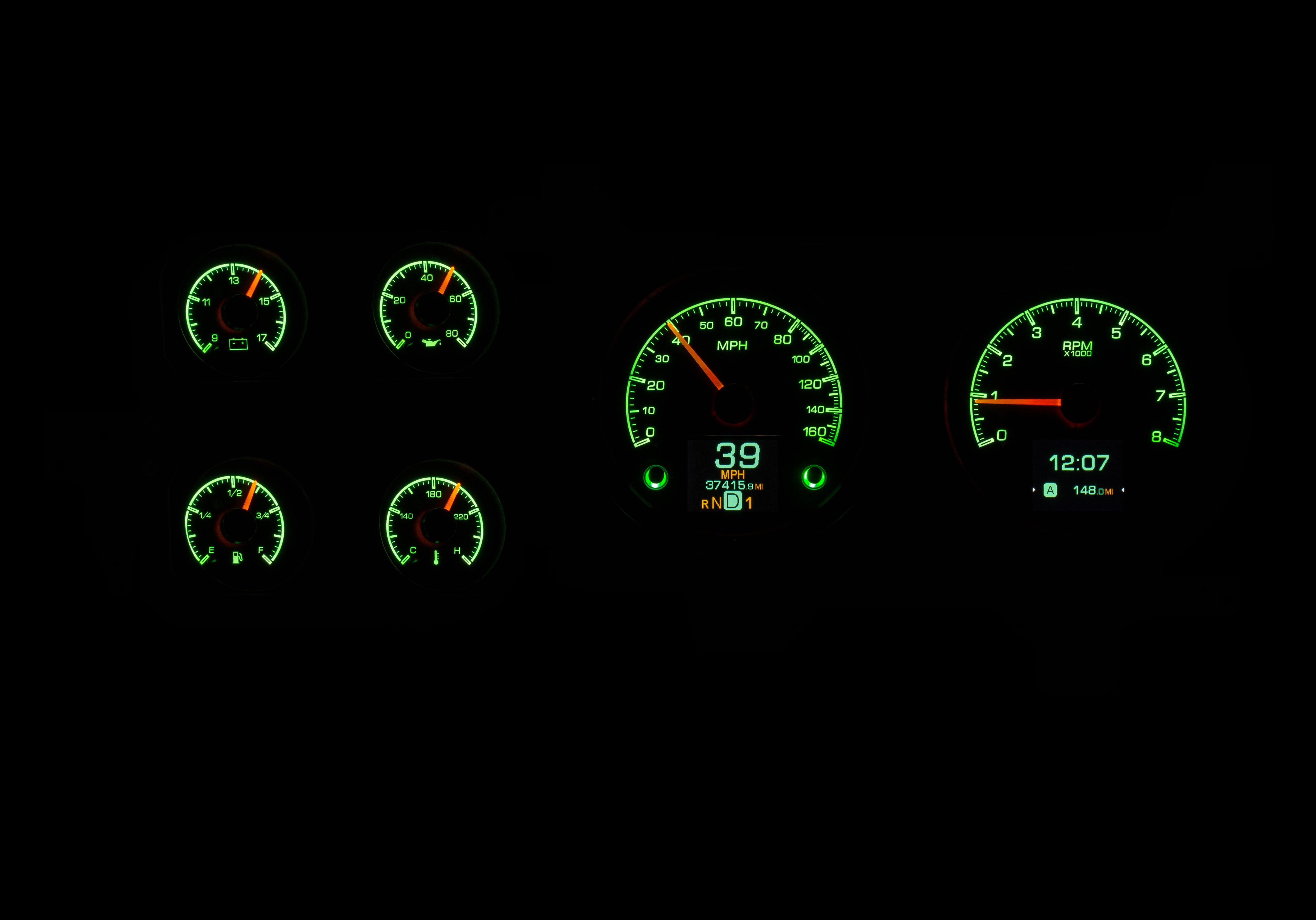 Dakota Digital HDX-73C-PU — 1973–1987 Chevy/GMC C10 Truck HDX Instrument System