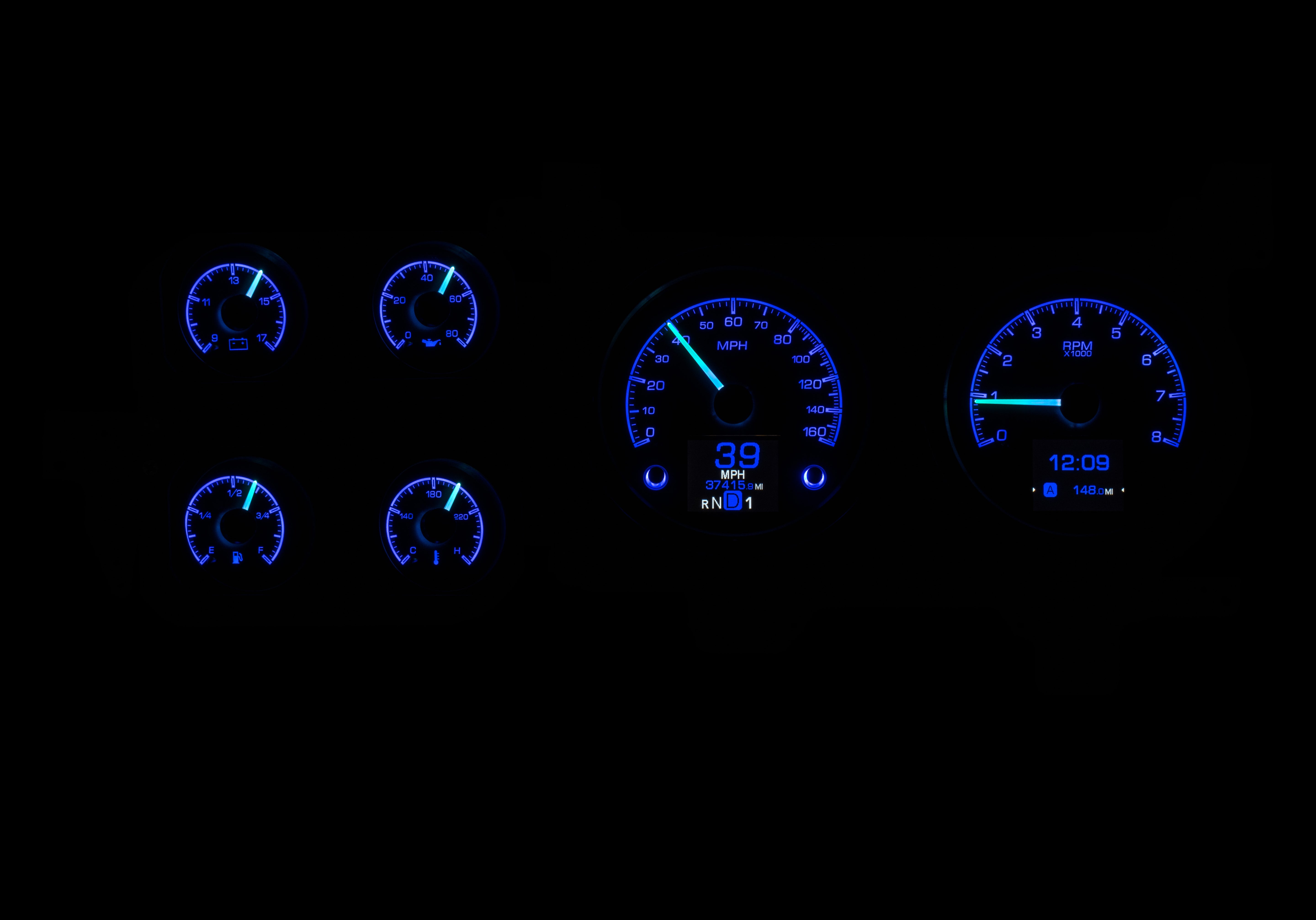 Dakota Digital HDX-73C-PU — 1973–1987 Chevy/GMC C10 Truck HDX Instrument System