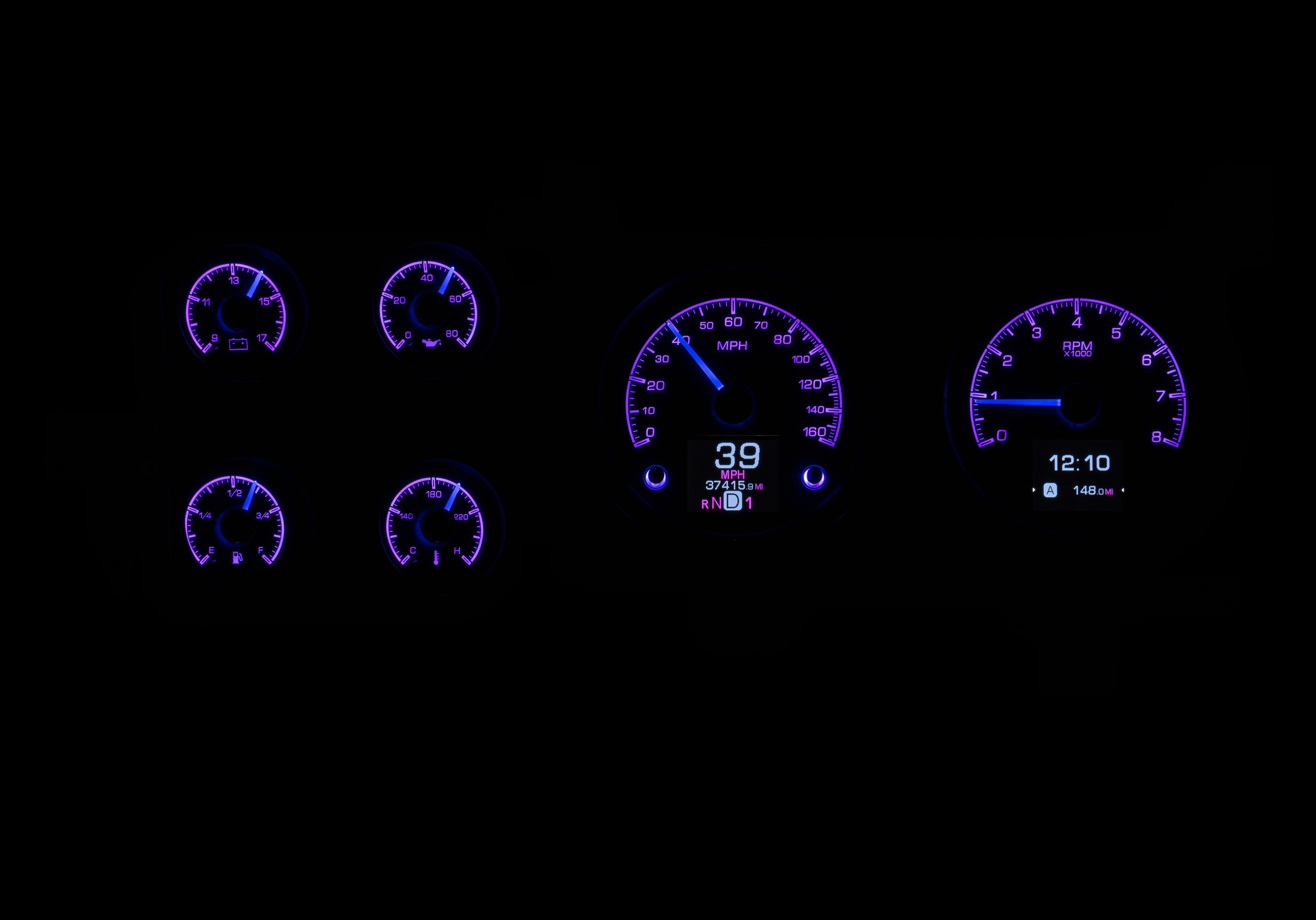 Dakota Digital HDX-73C-PU — 1973–1987 Chevy/GMC C10 Truck HDX Instrument System
