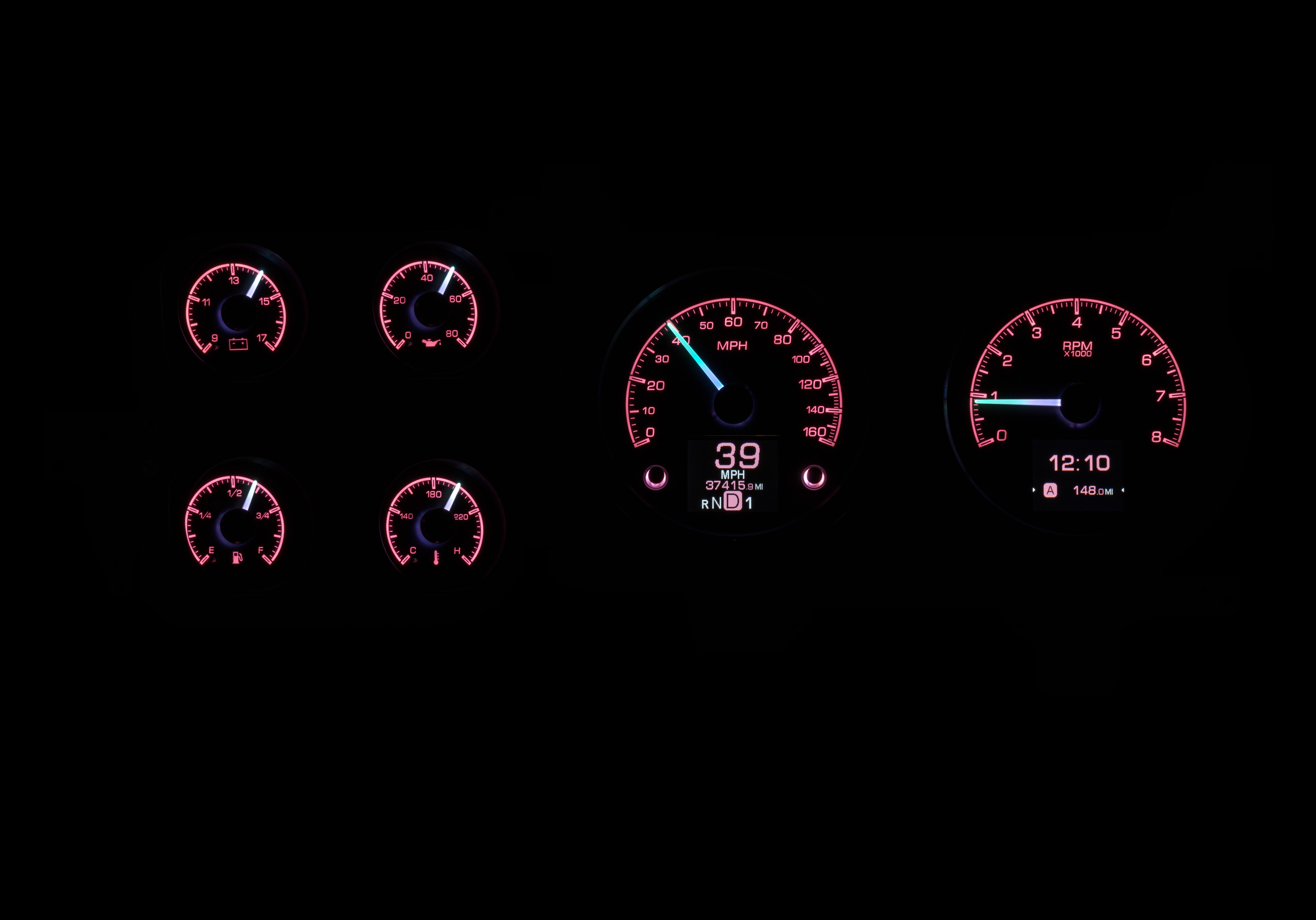 Dakota Digital HDX-73C-PU — 1973–1987 Chevy/GMC C10 Truck HDX Instrument System