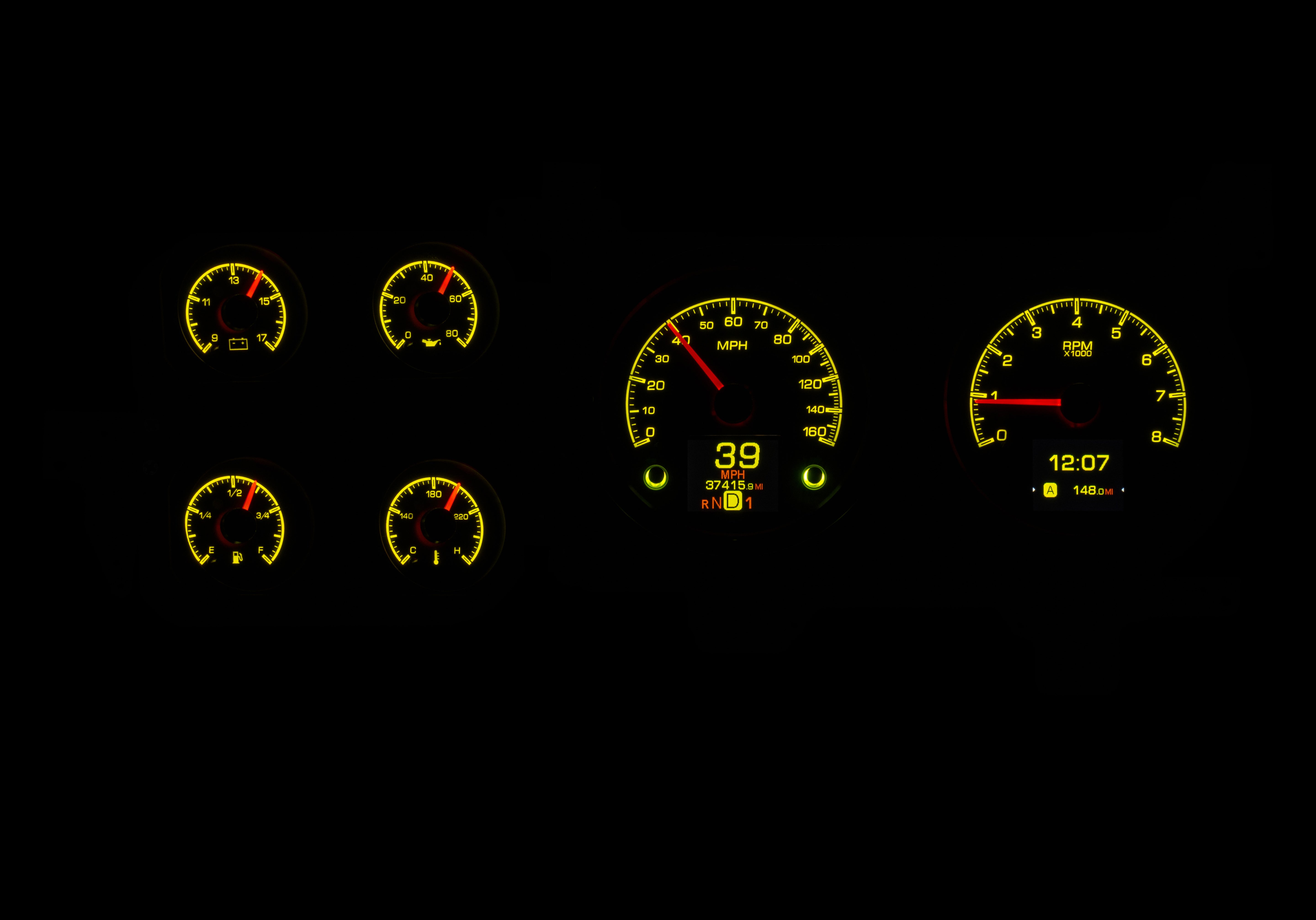 Dakota Digital HDX-73C-PU — 1973–1987 Chevy/GMC C10 Truck HDX Instrument System
