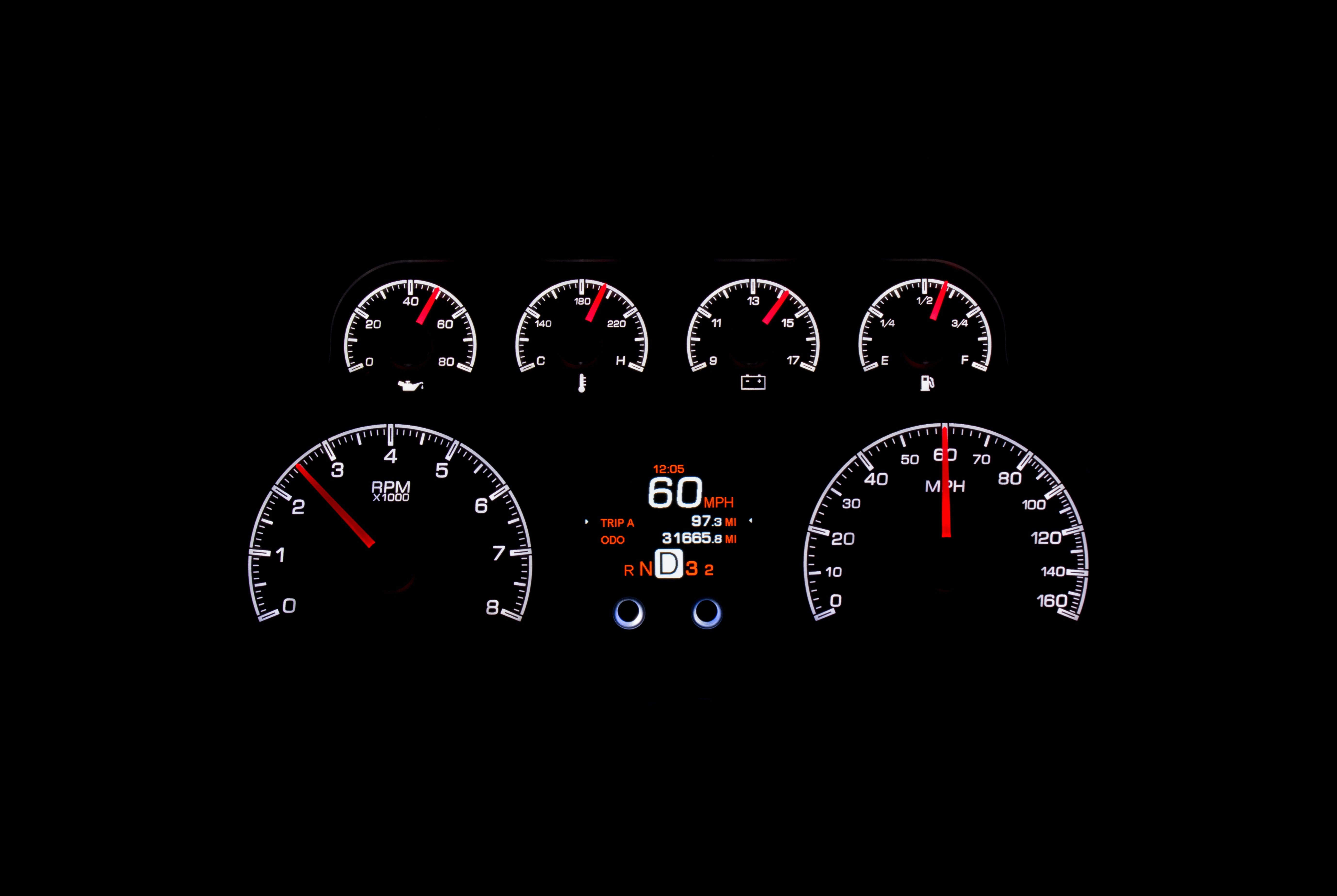 Dakota Digital HDX-88C-PU — 1988–1994 Chevy/GMC C/K Truck HDX Instrument System