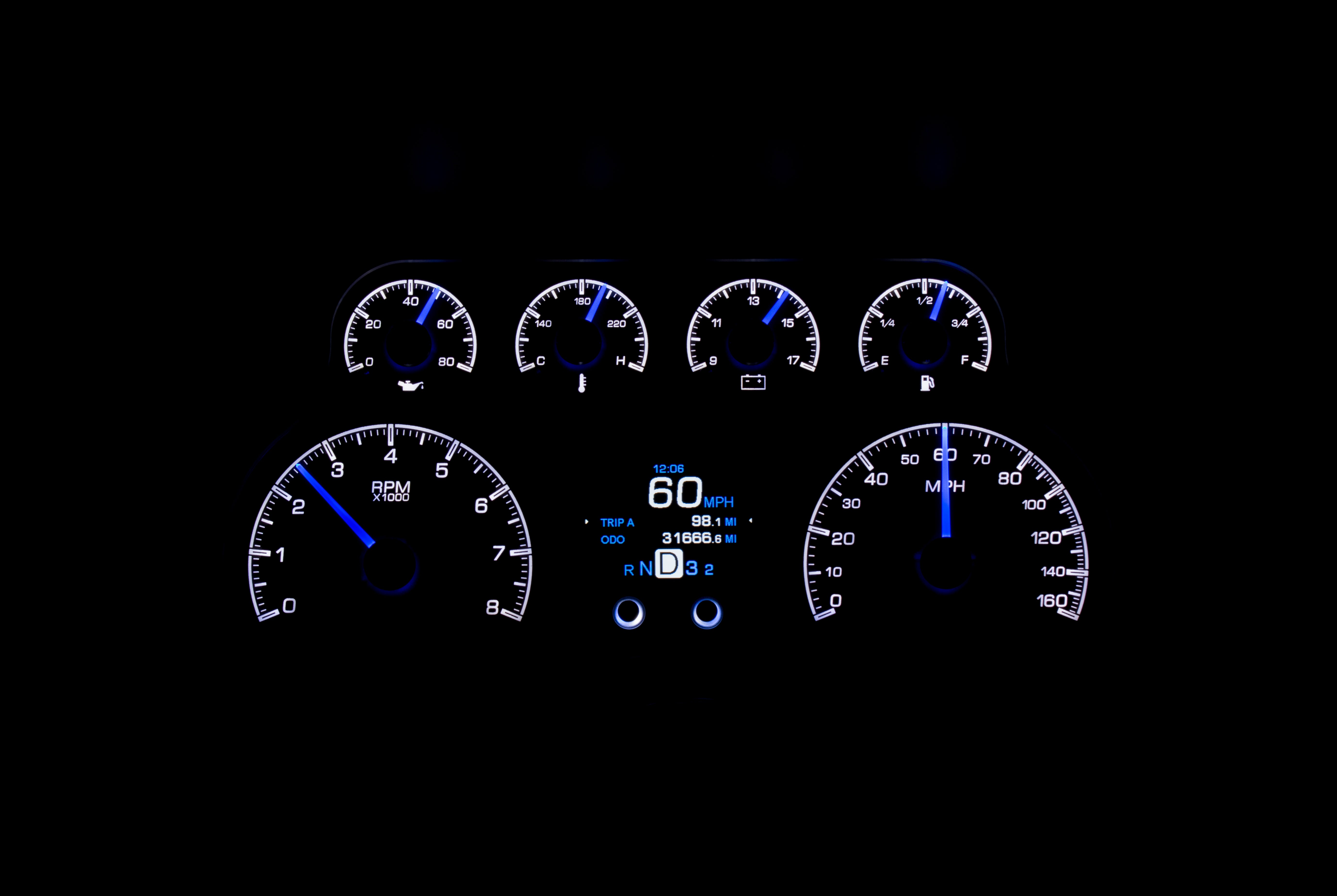 Dakota Digital HDX-88C-PU — 1988–1994 Chevy/GMC C/K Truck HDX Instrument System