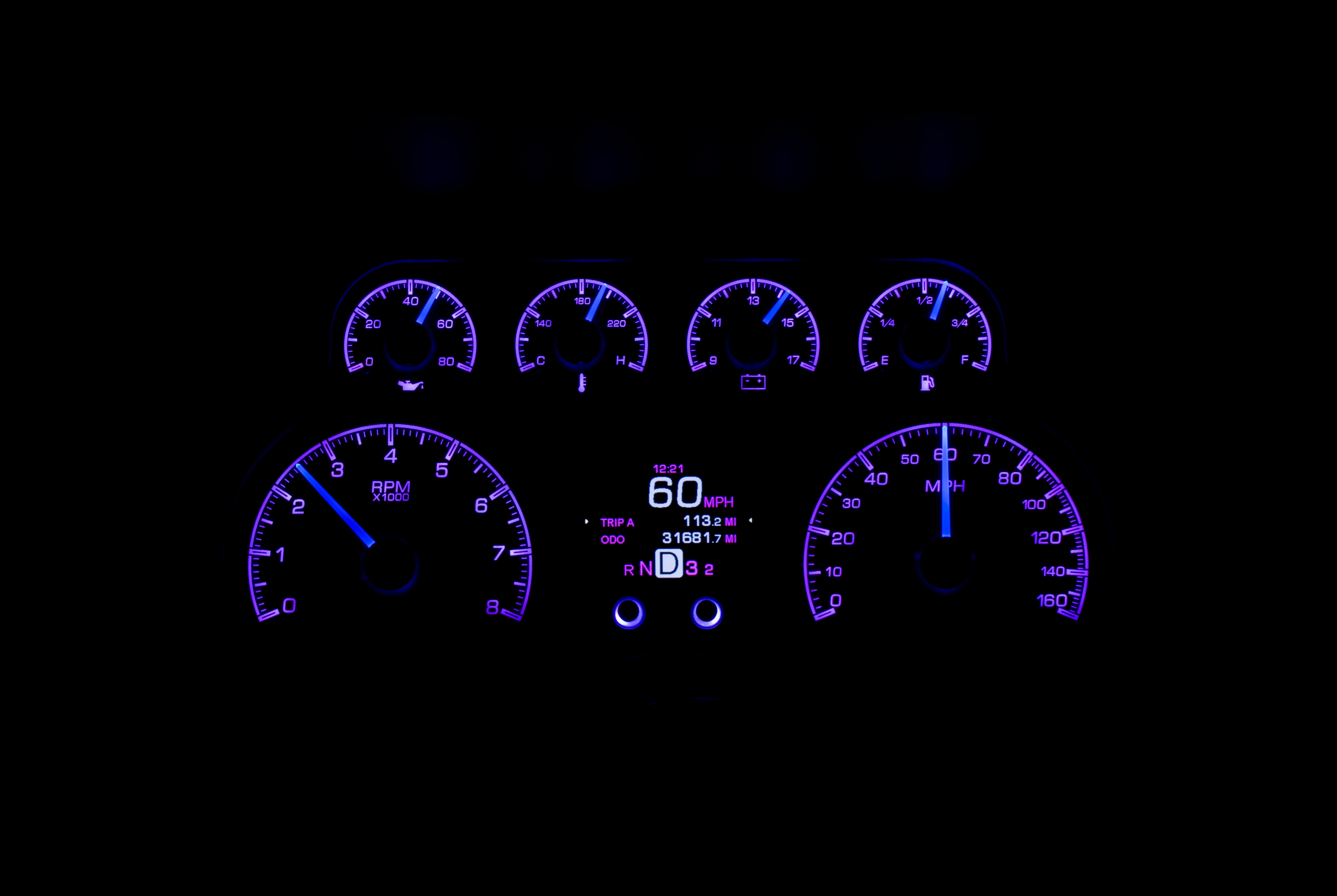 Dakota Digital HDX-88C-PU — 1988–1994 Chevy/GMC C/K Truck HDX Instrument System