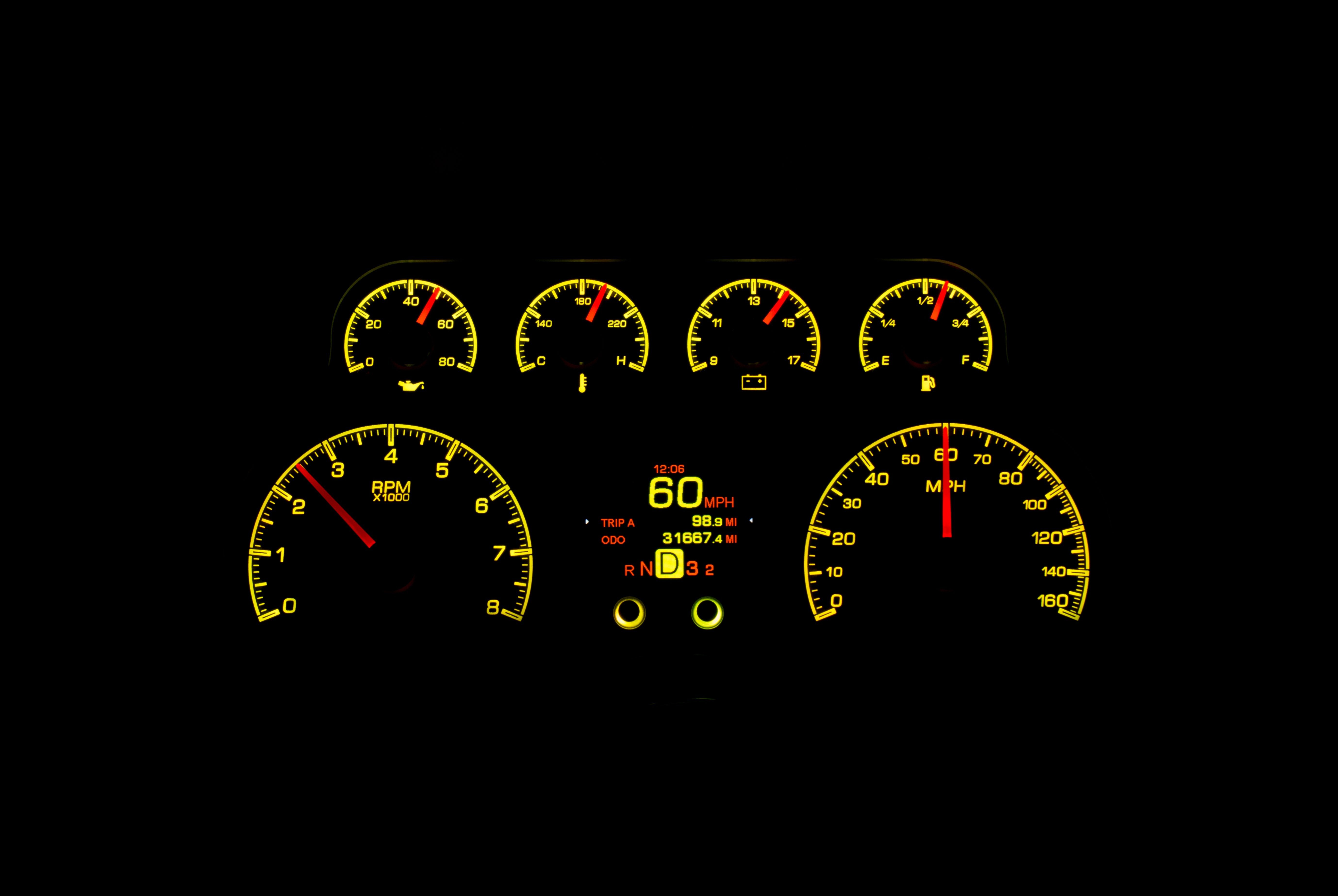 Dakota Digital HDX-88C-PU — 1988–1994 Chevy/GMC C/K Truck HDX Instrument System