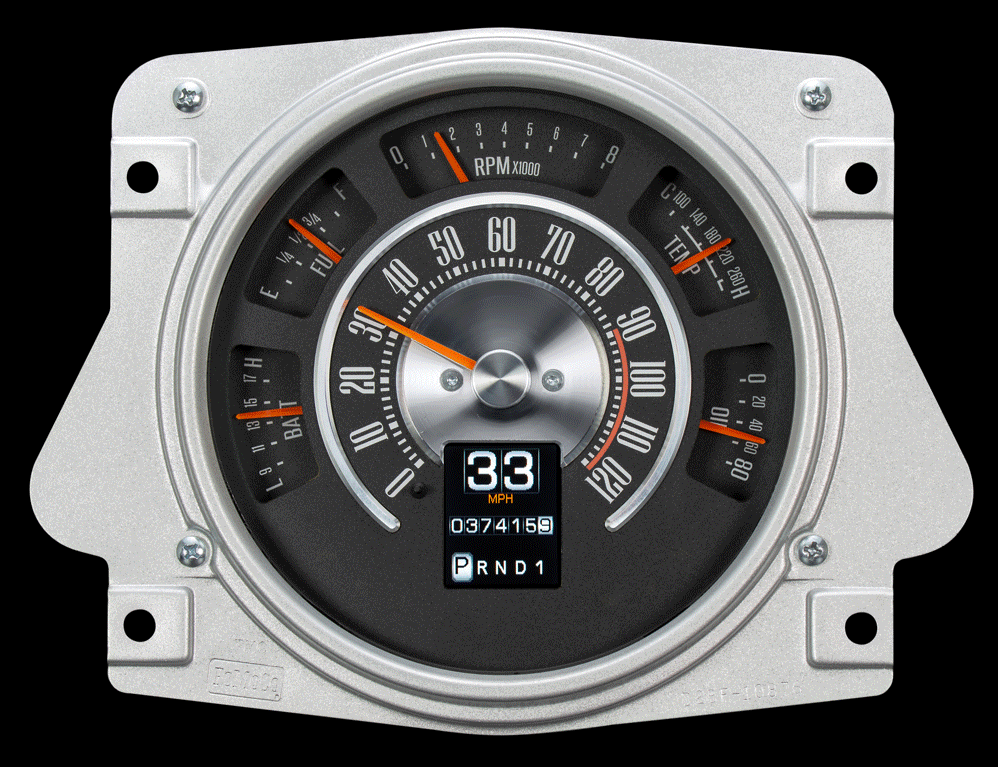 Dakota Digital RTX-66F-BRO-X — 1966–76 Ford Bronco RTX Gauge Kit