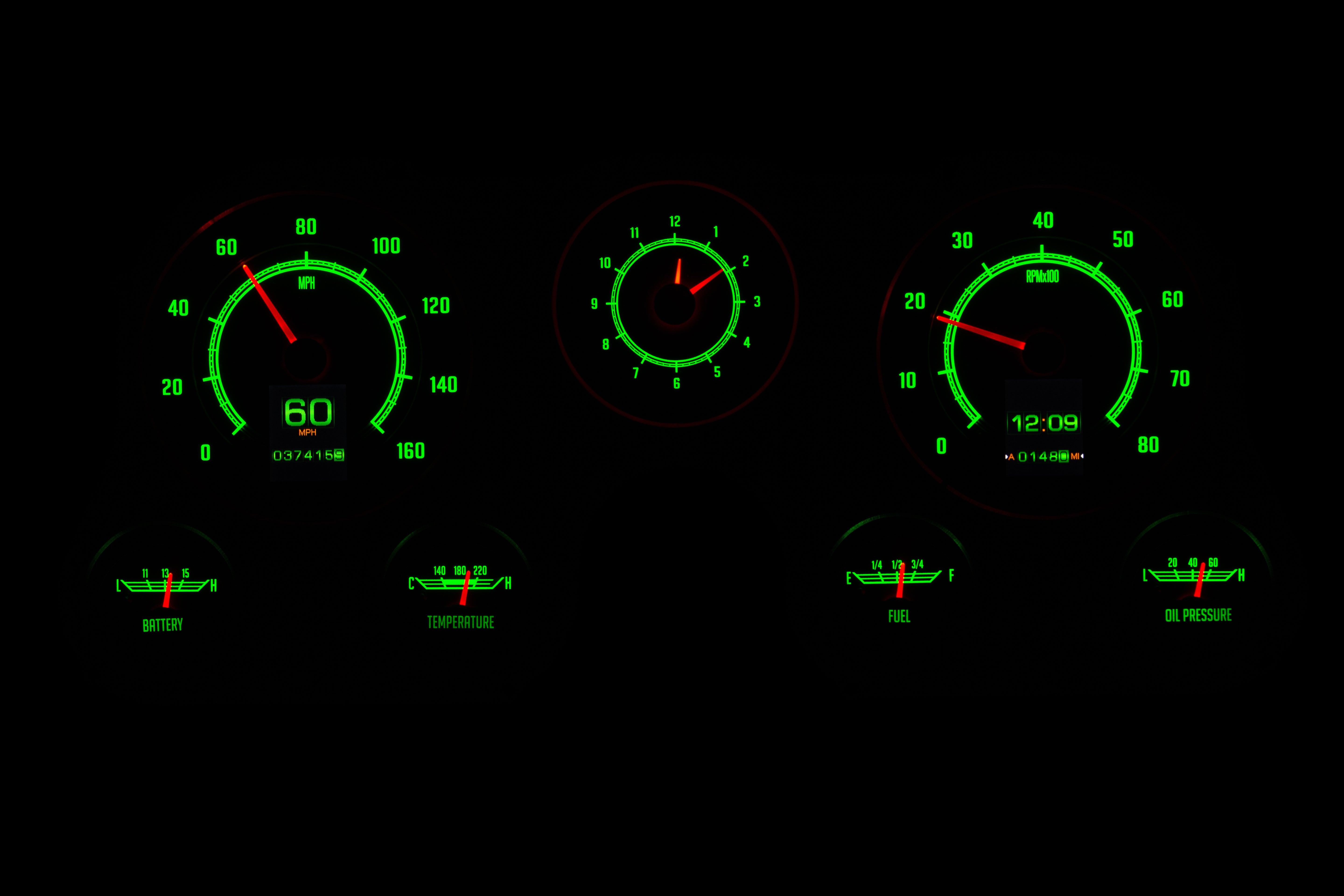 Dakota Digital RTX-67C-PU-X — 1967–1972 Chevy/GMC C10 Truck RTX Instrument System