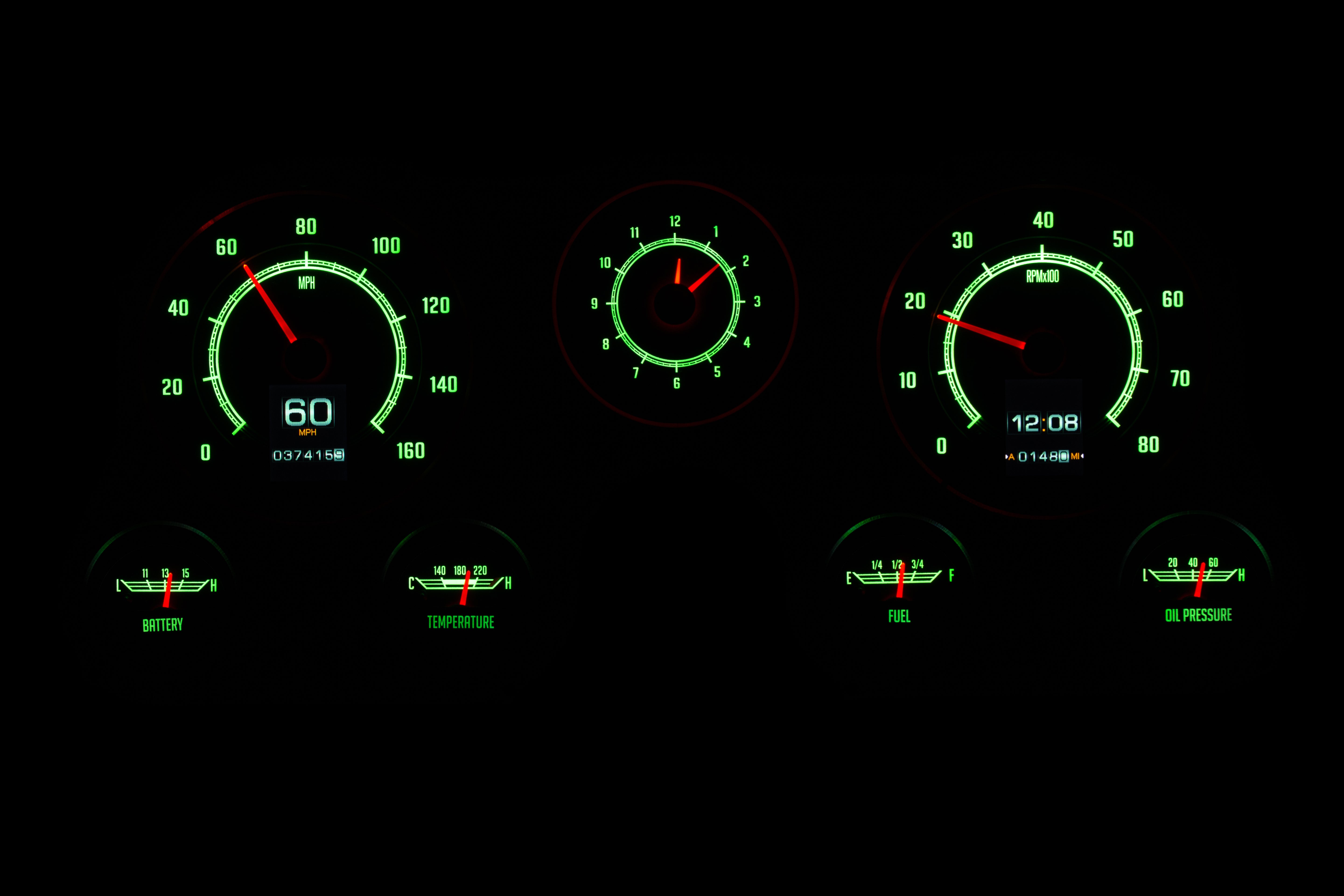 Dakota Digital RTX-67C-PU-X — 1967–1972 Chevy/GMC C10 Truck RTX Instrument System