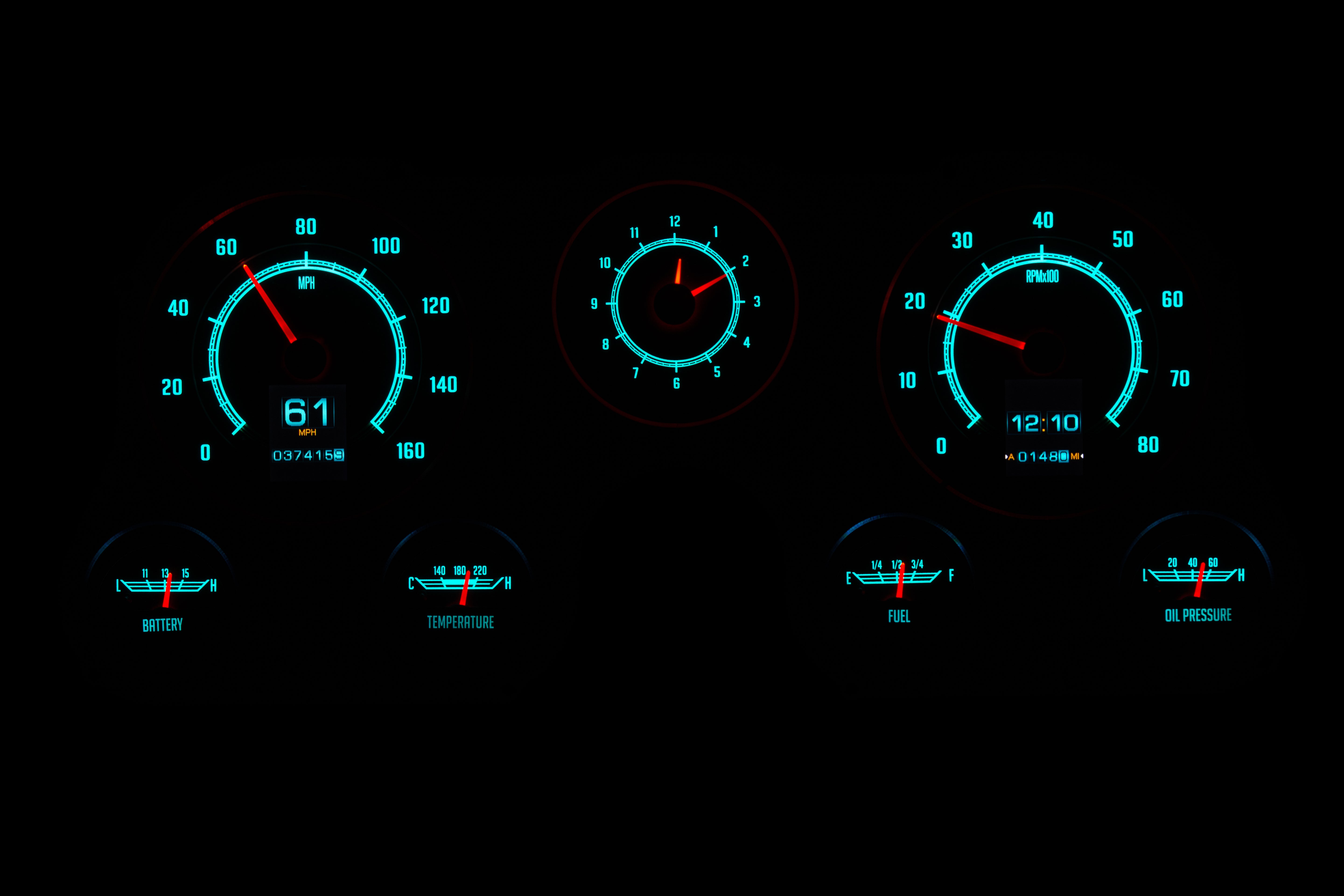 Dakota Digital RTX-67C-PU-X — 1967–1972 Chevy/GMC C10 Truck RTX Instrument System