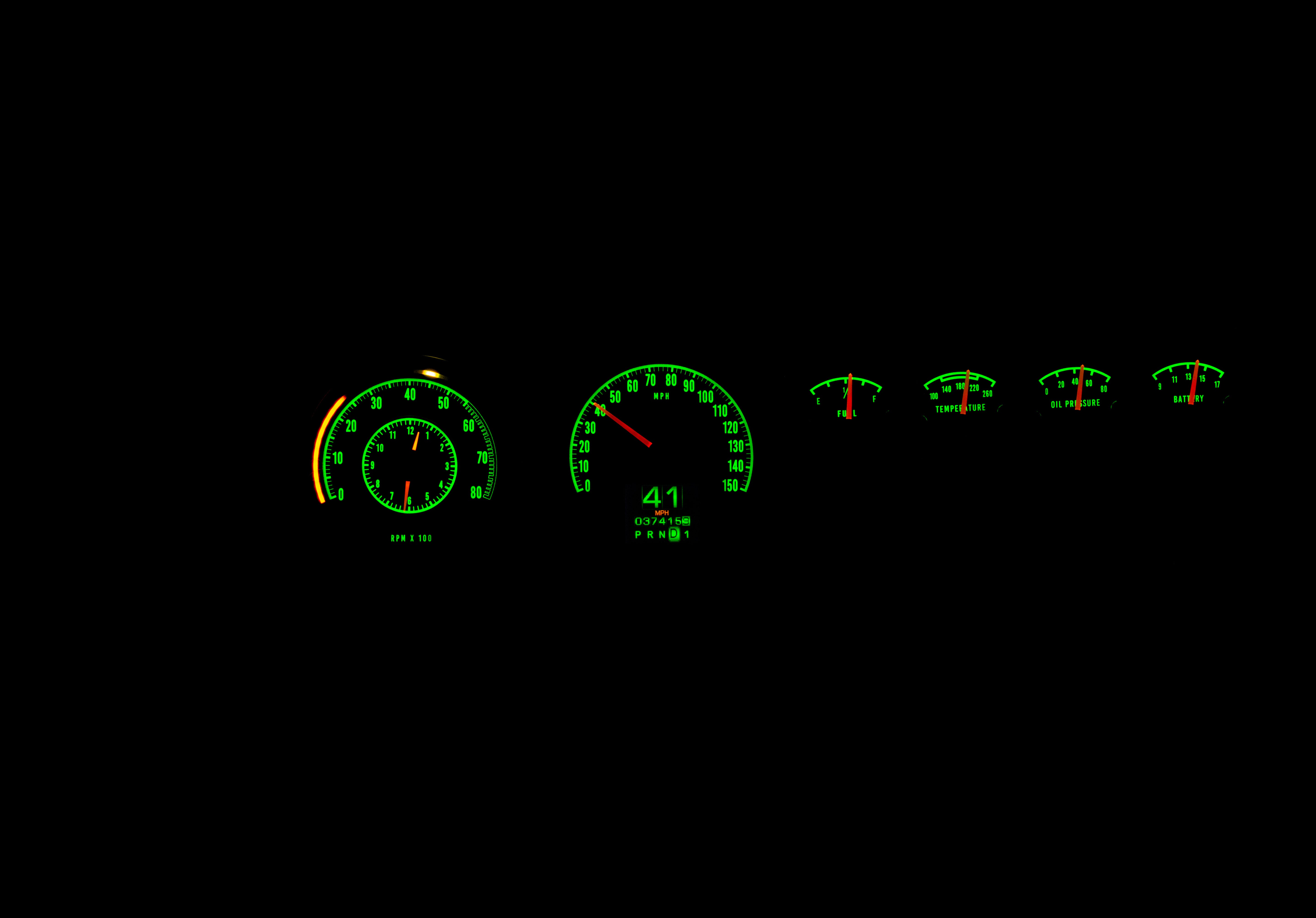 Dakota Digital RTX-68D-CHG-X — 1968–70 Dodge Charger RTX Gauge
