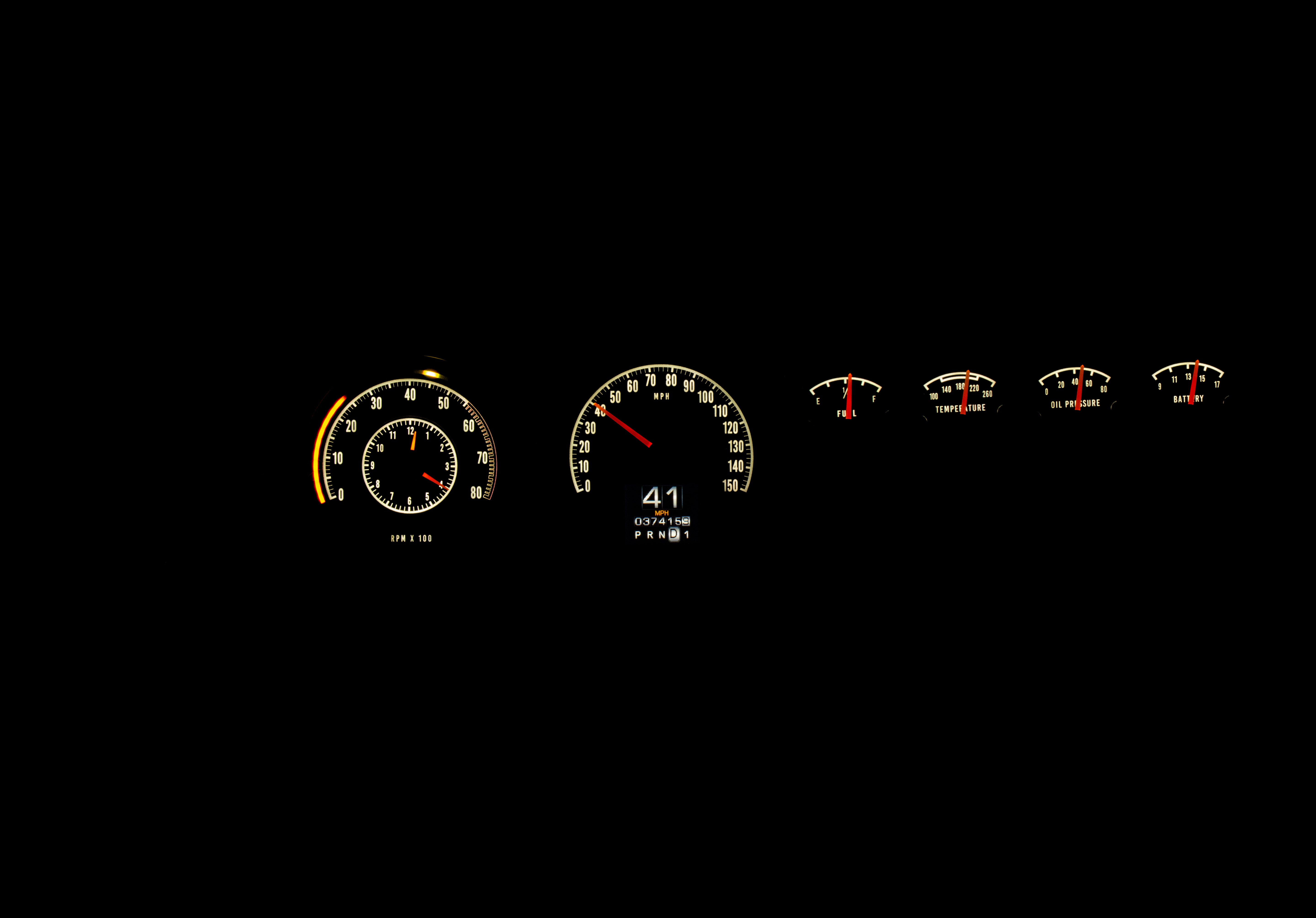 Dakota Digital RTX-68D-CHG-X — 1968–70 Dodge Charger RTX Gauge