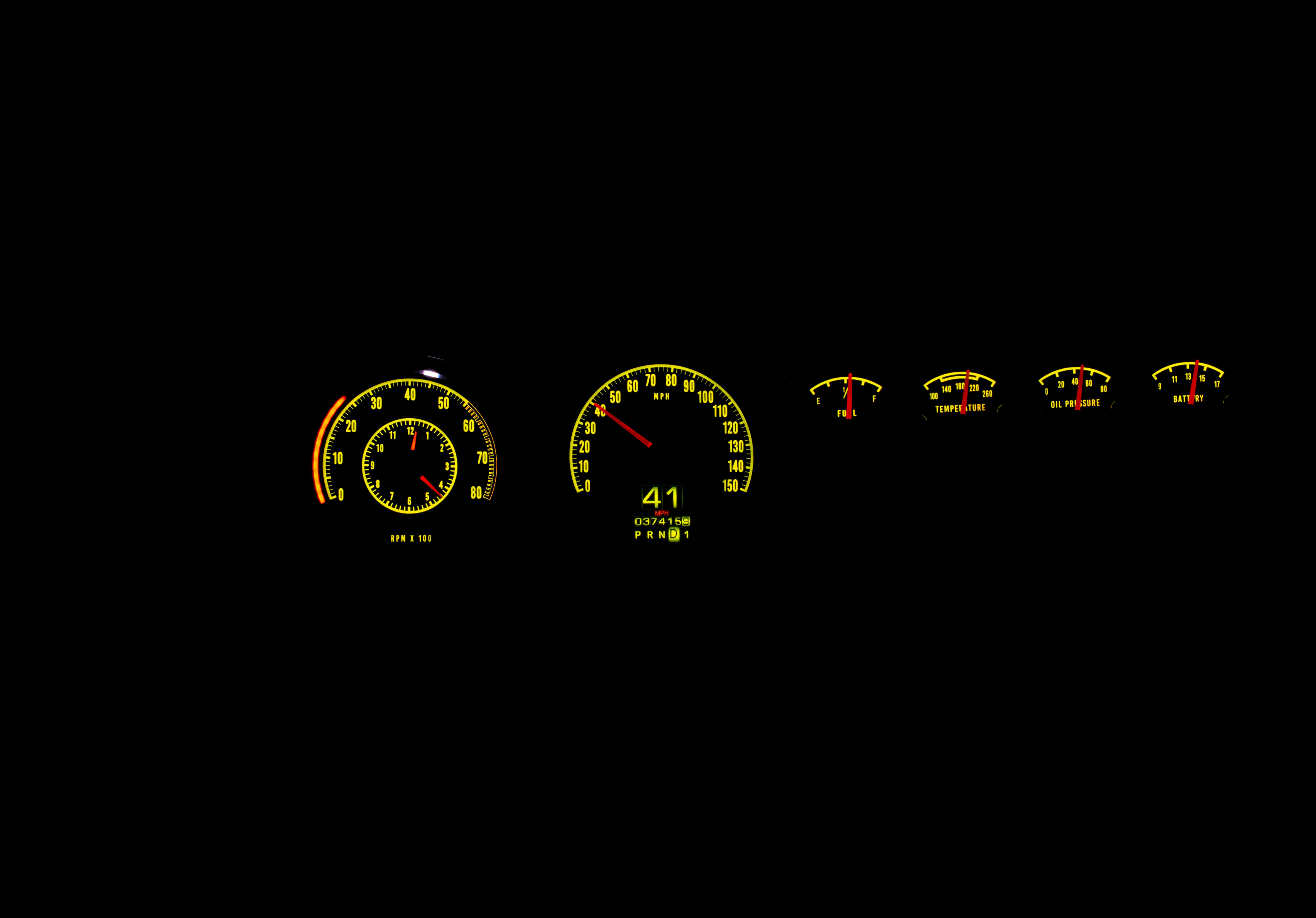 Dakota Digital RTX-68D-CHG-X — 1968–70 Dodge Charger RTX Gauge